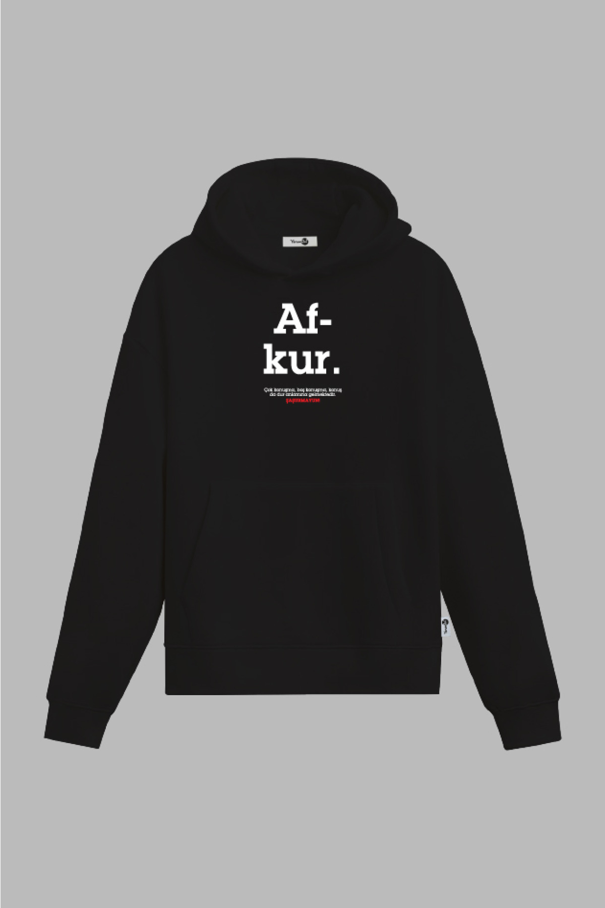 Afkur Kapüşonlu Sweatshirt Siyah