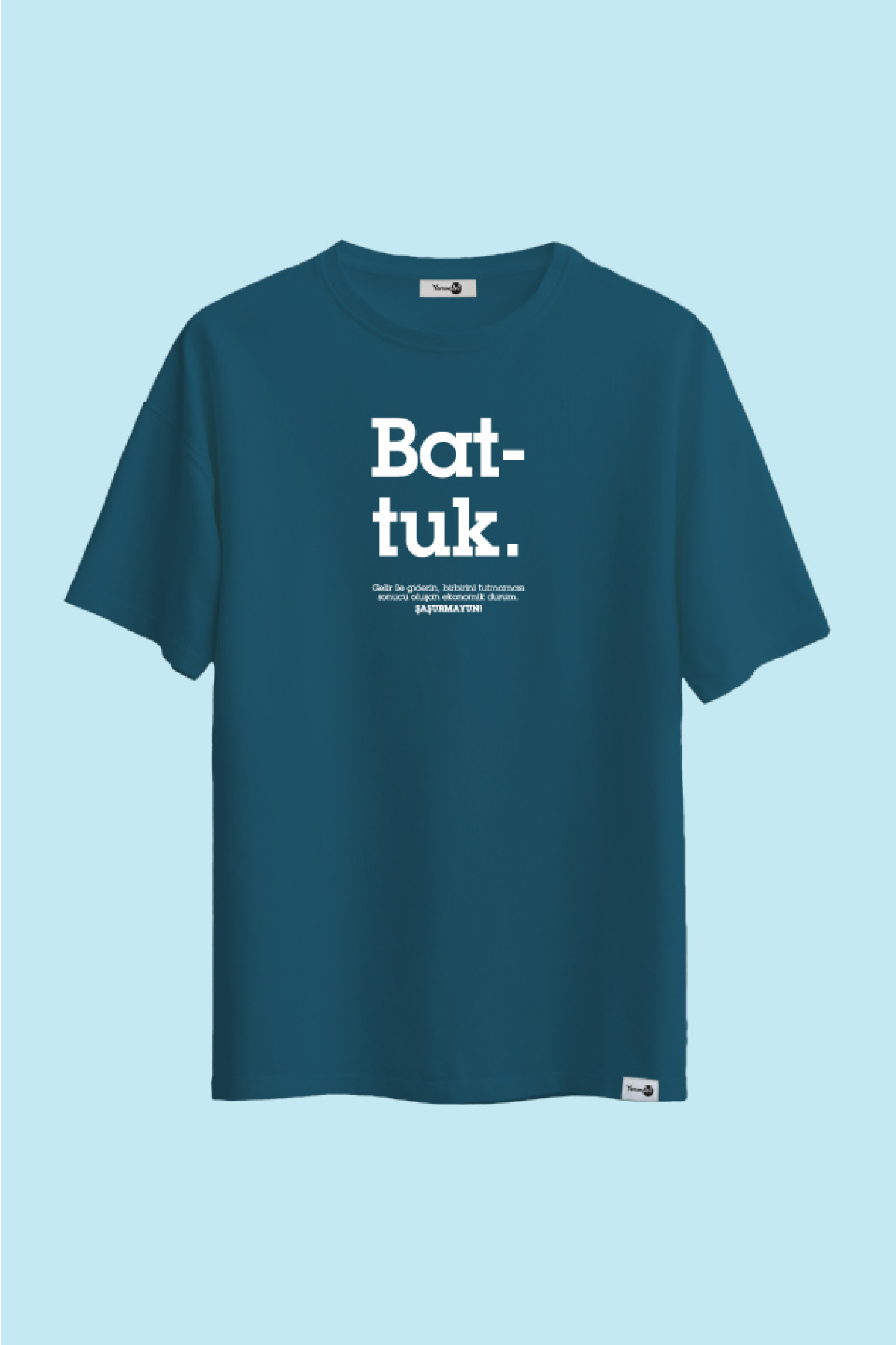 Battuk Klasik Tshirt Petrol Mavisi