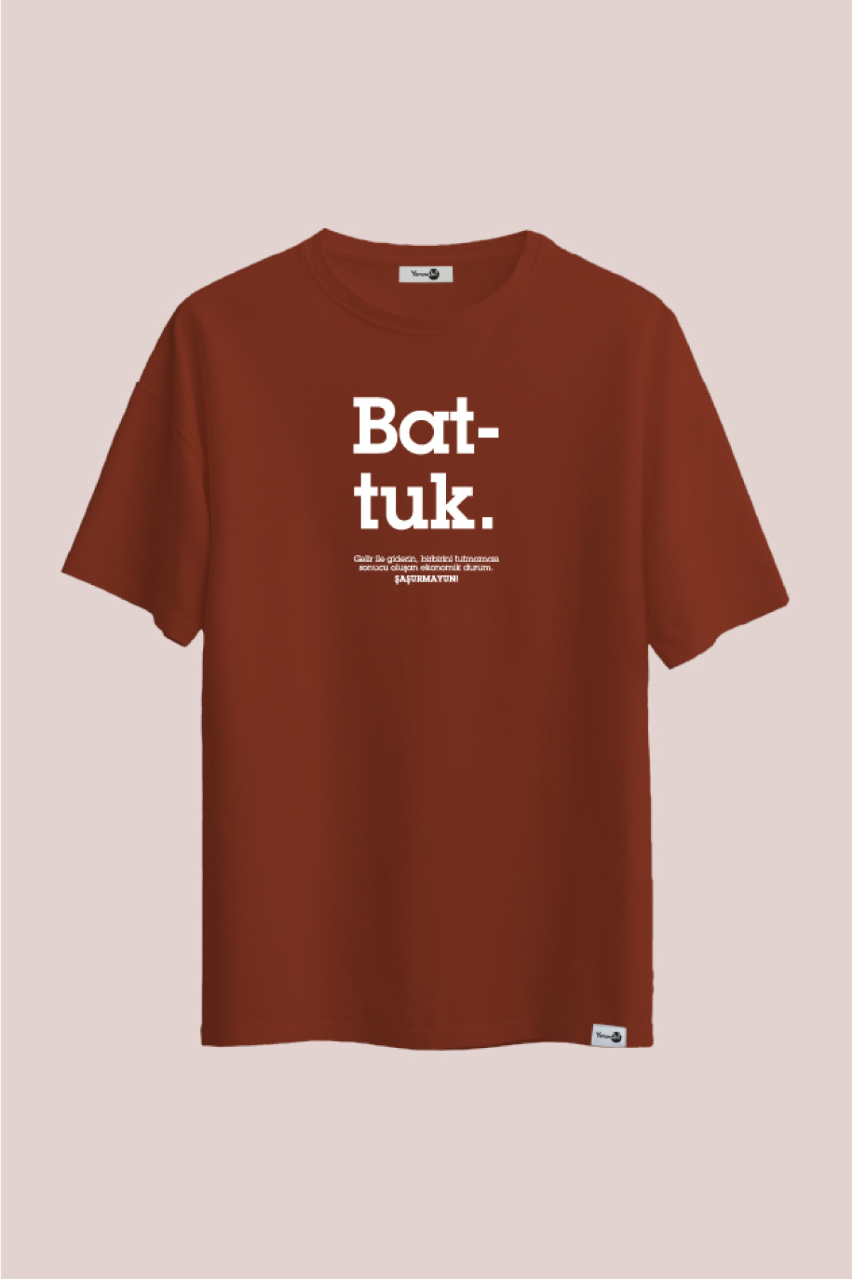 Battuk Klasik Tshirt Kahverengi