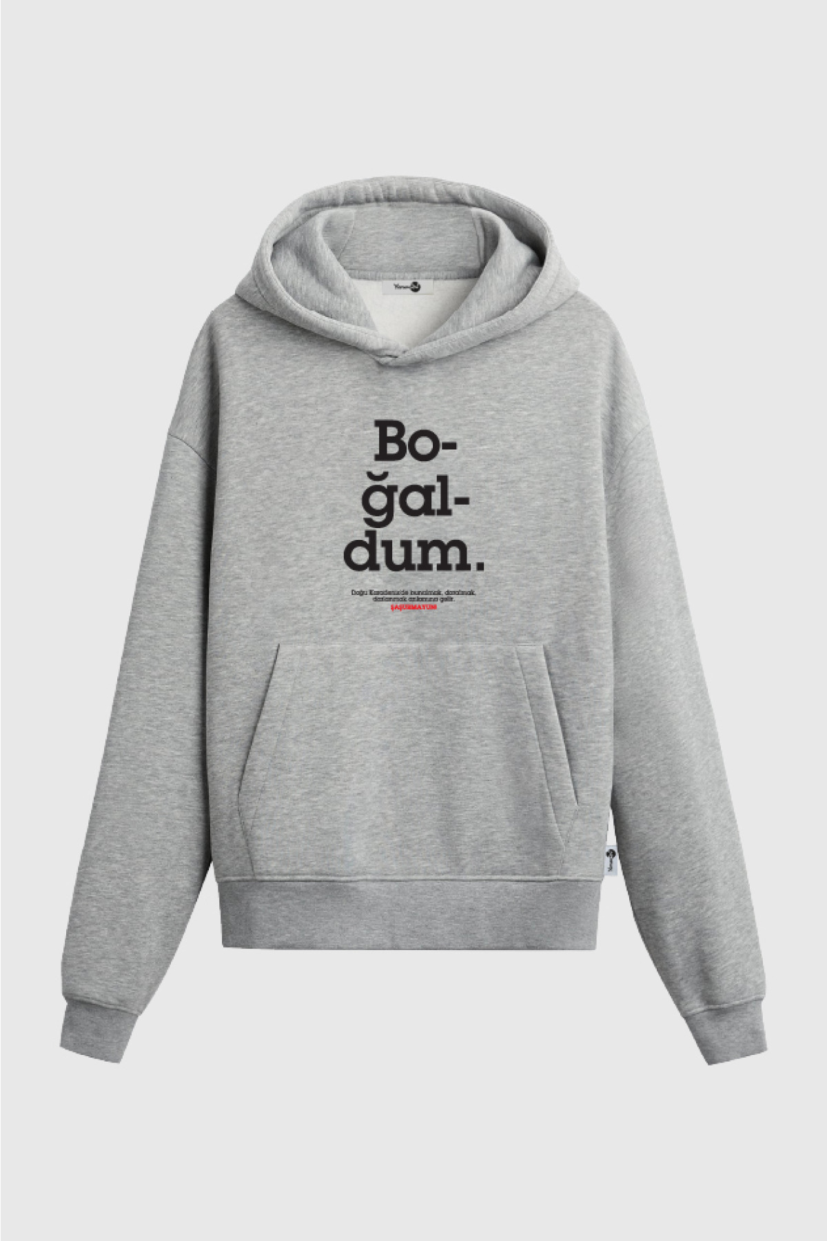 Boğaldum Kapüşonlu Sweatshirt Gri