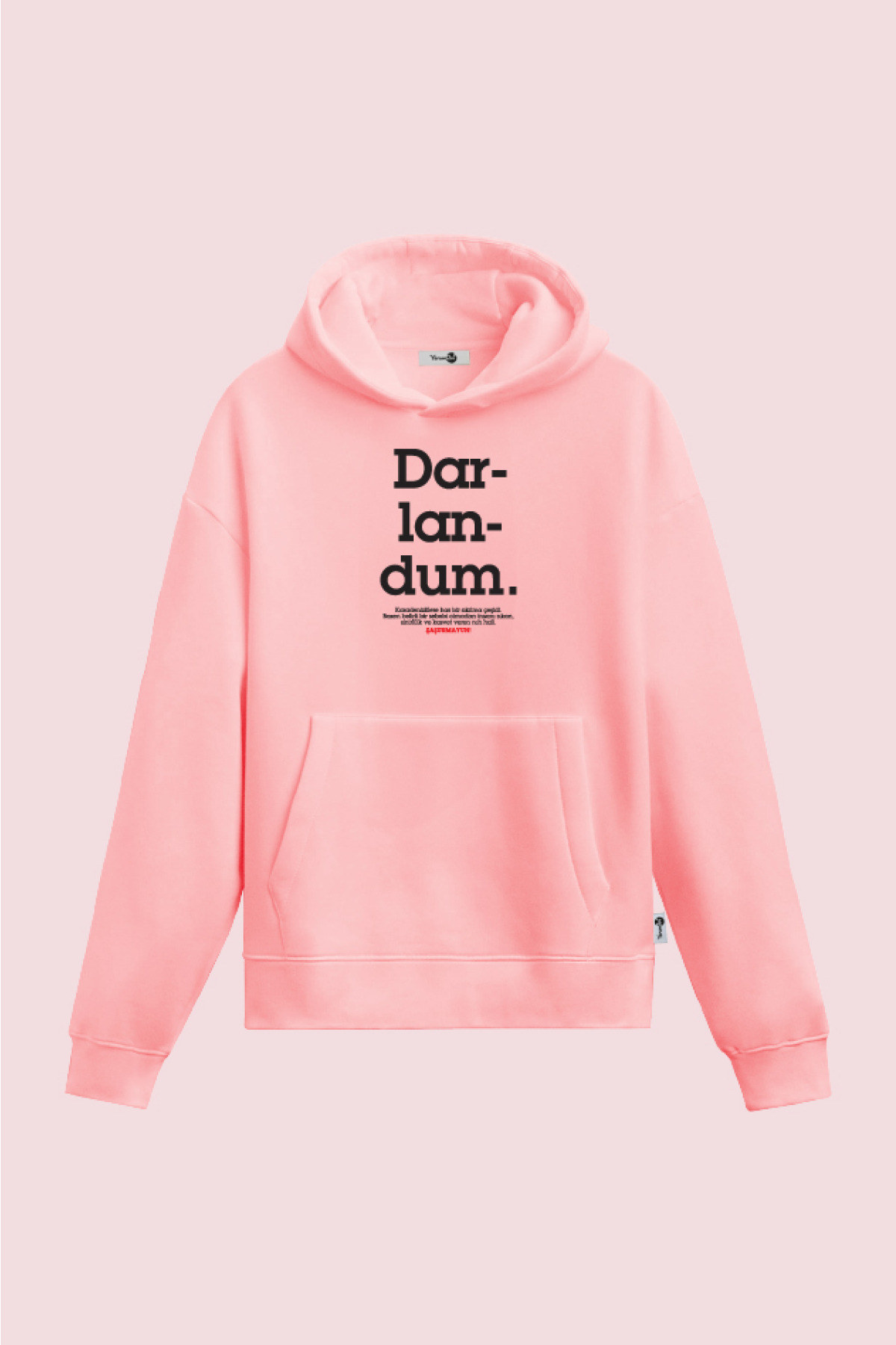 Darlandum kapüşonlu Sweatshirt Pembe