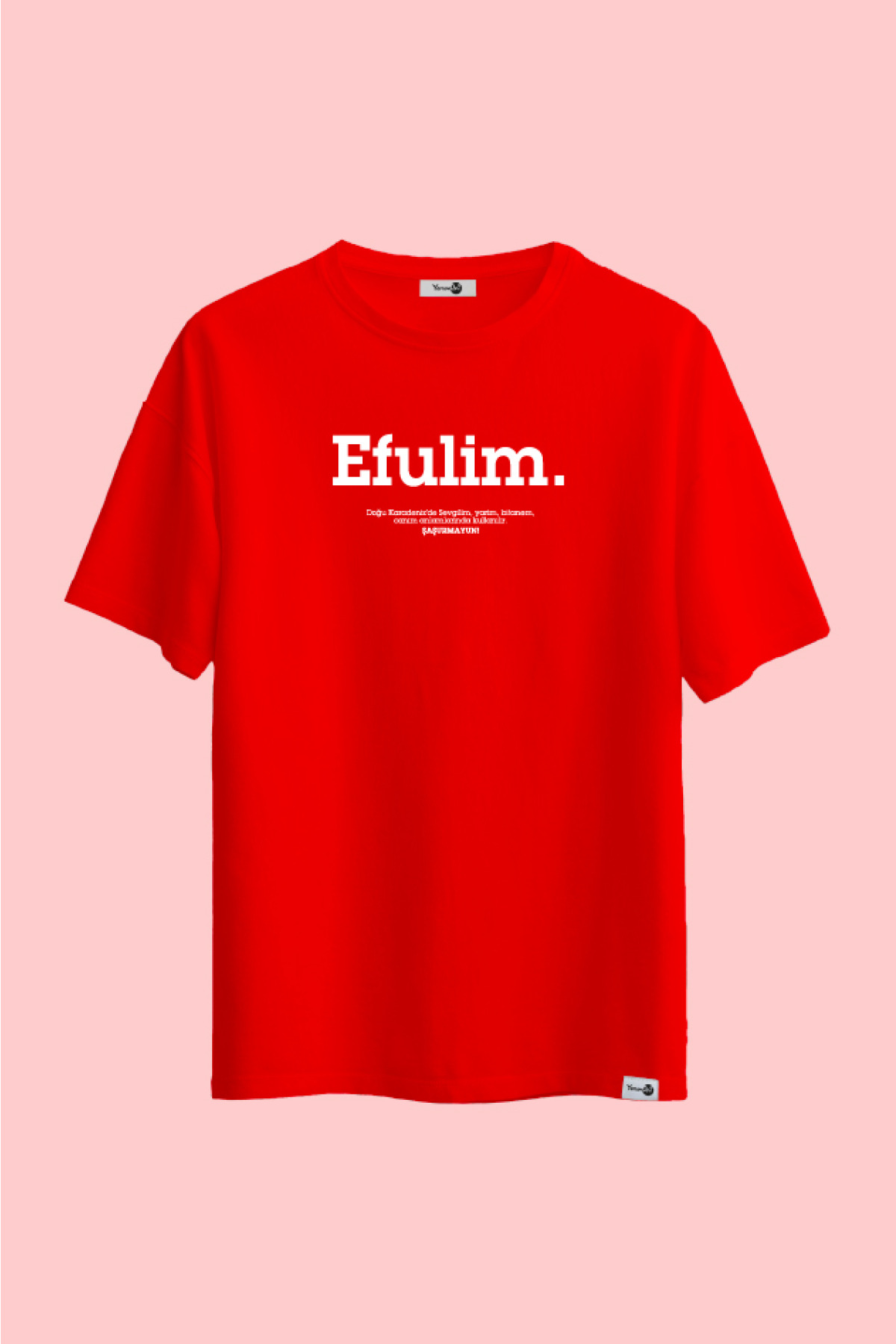 Efulim Klasik Tshirt Kırmızı