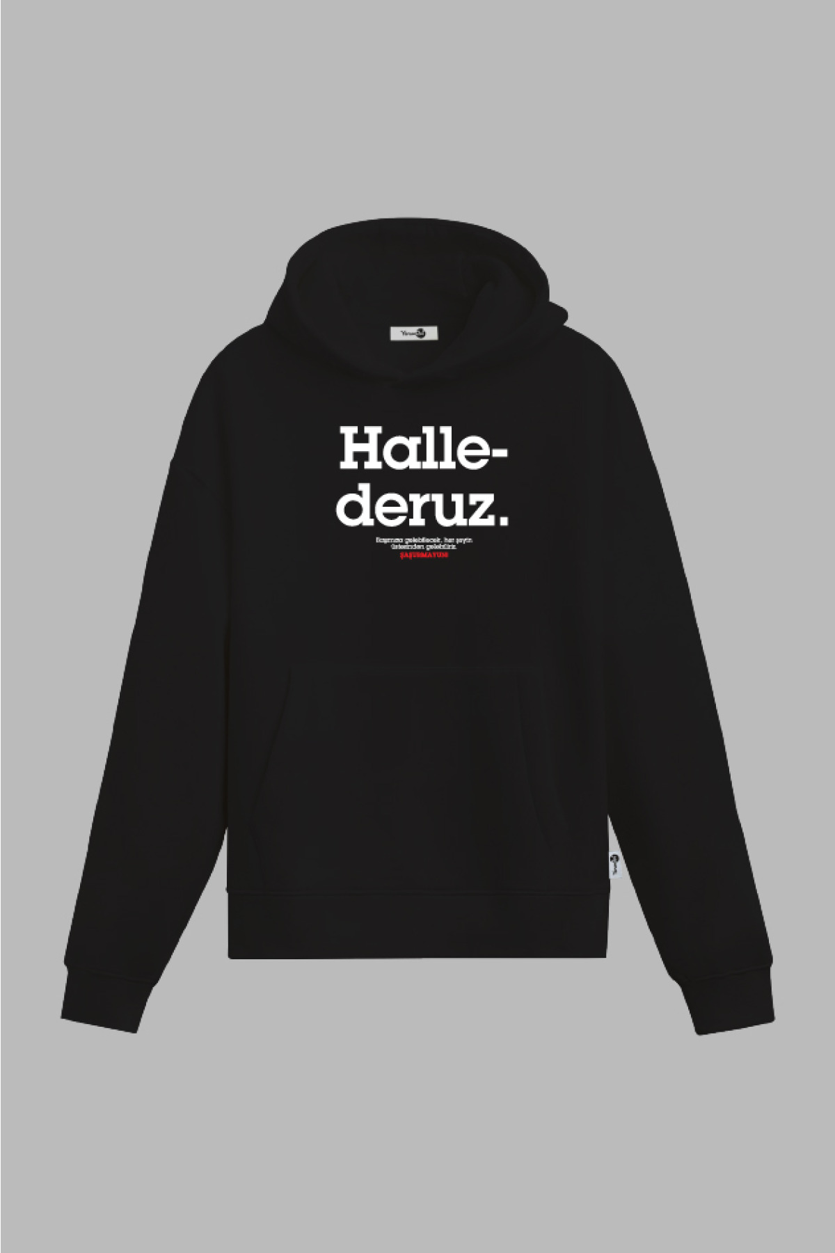 Hallederuz Kapüşonlu Sweatshirt Siyah
