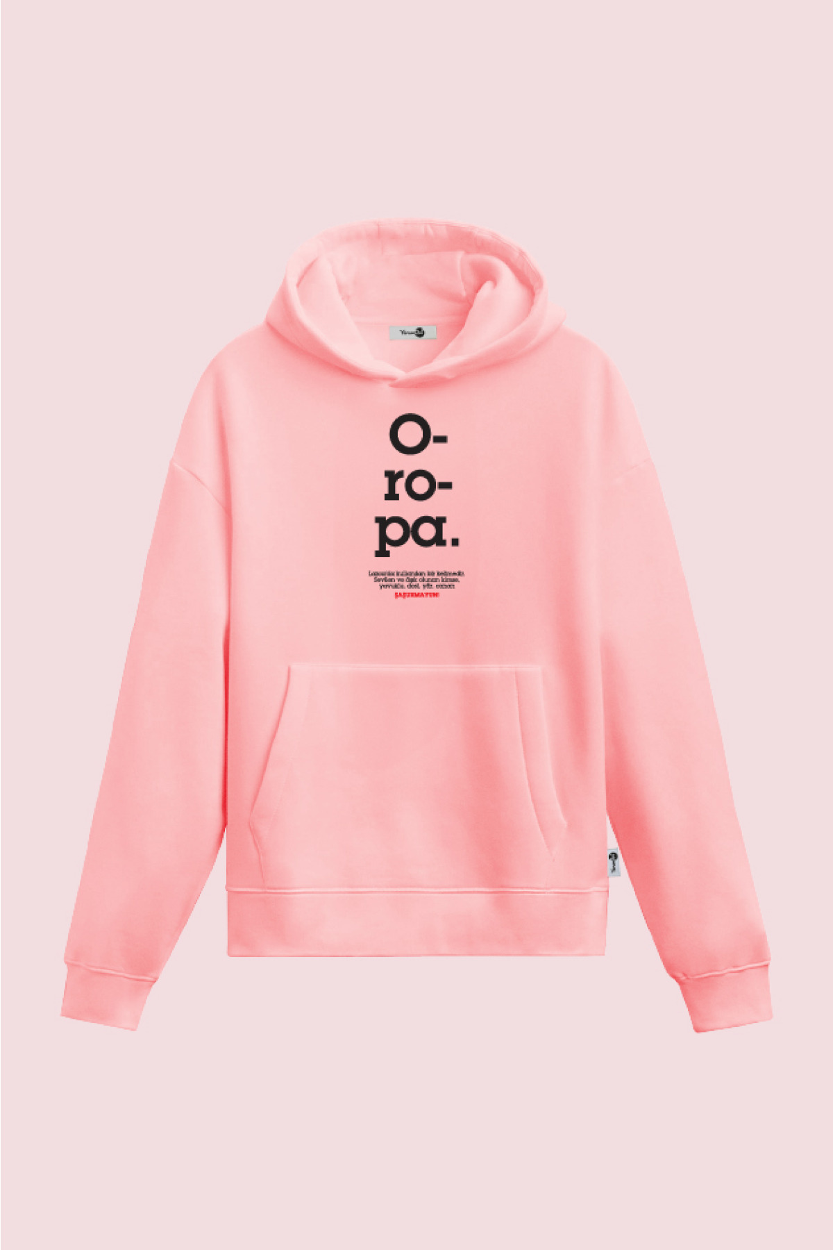 Oropa Kapüşonlu Sweatshirt Pembe