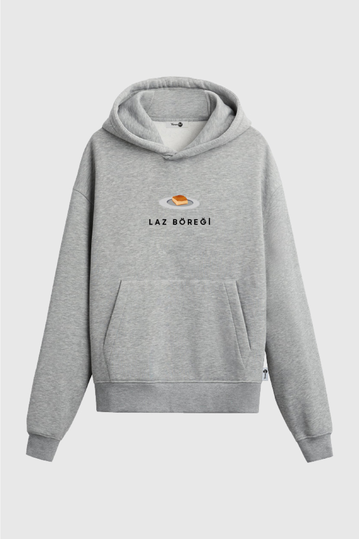 Laz Böreği Kapüşönlu Sweatshirt Gri