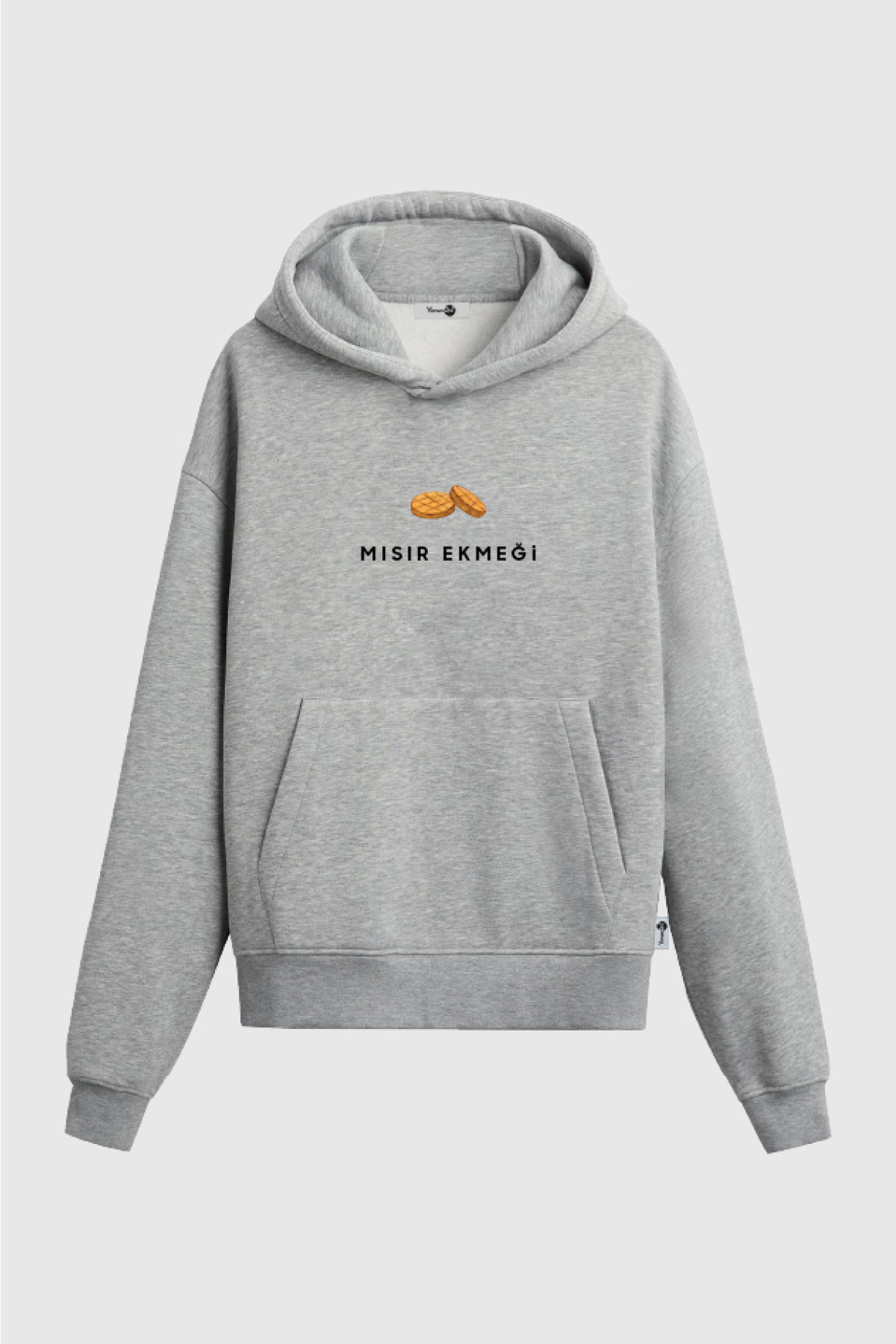 Mısır Ekmeği Kapüşönlu Sweatshirt Gri