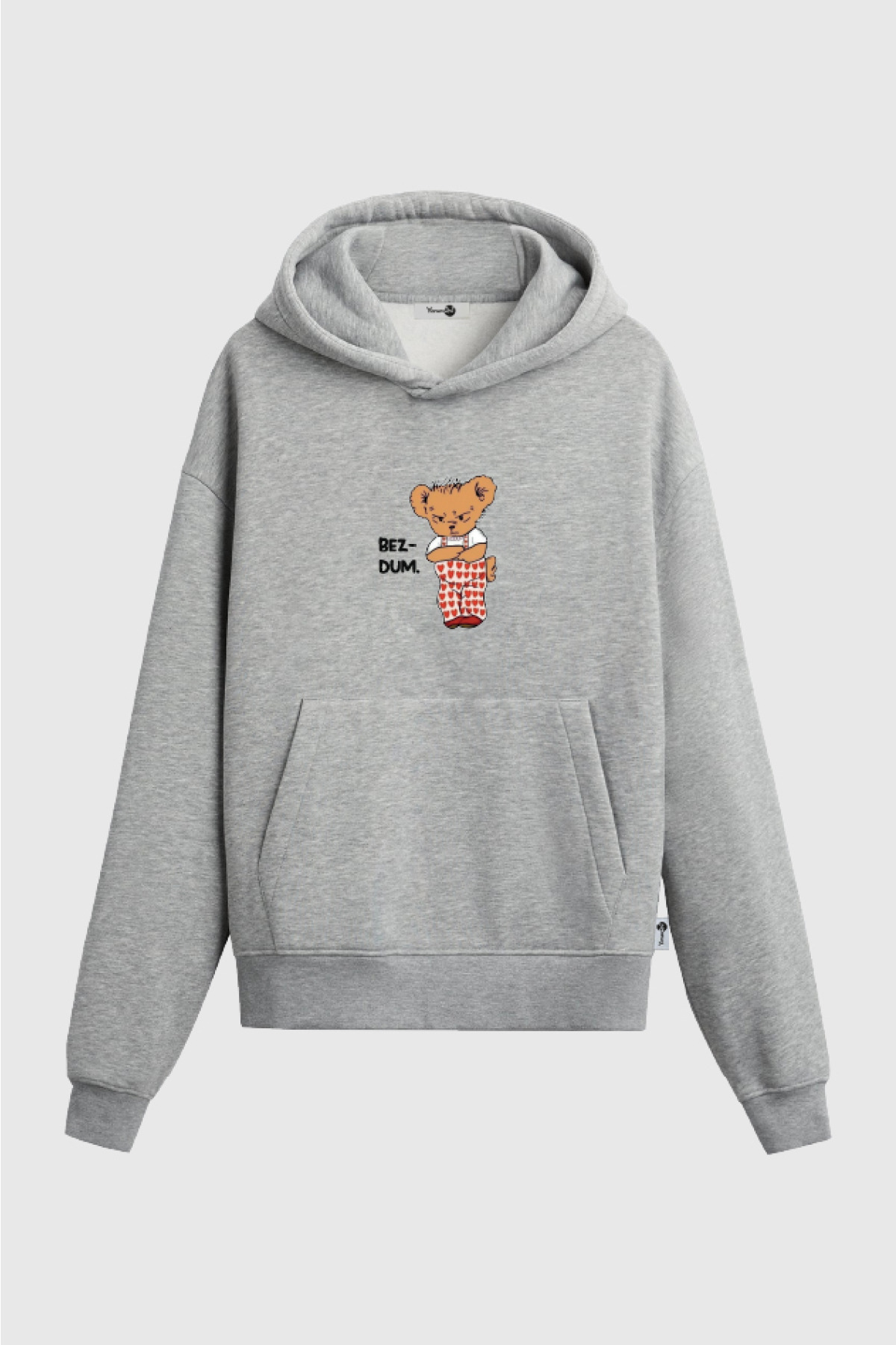 Teddy Bezdum Kapüşonlu Sweatshirt Gri