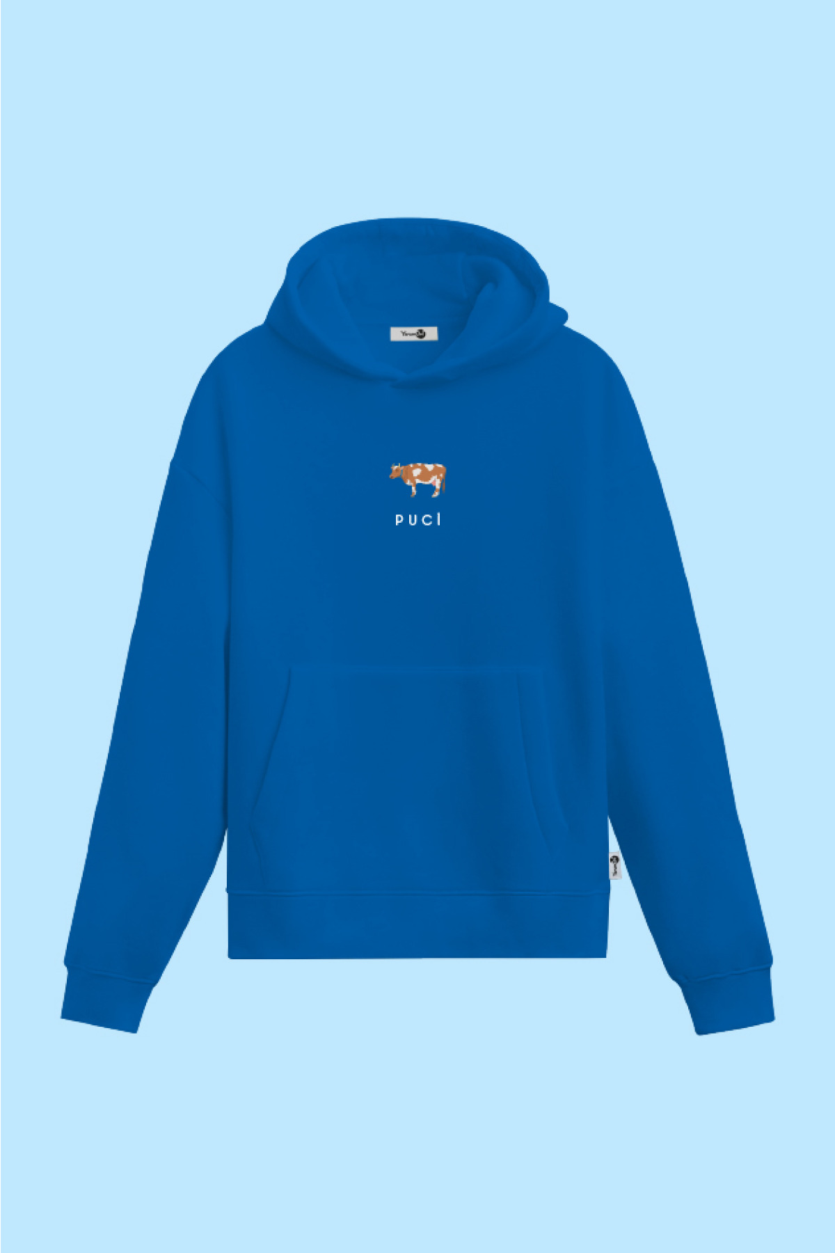 Puci Kapöşonlu Sweatshirt Mavi