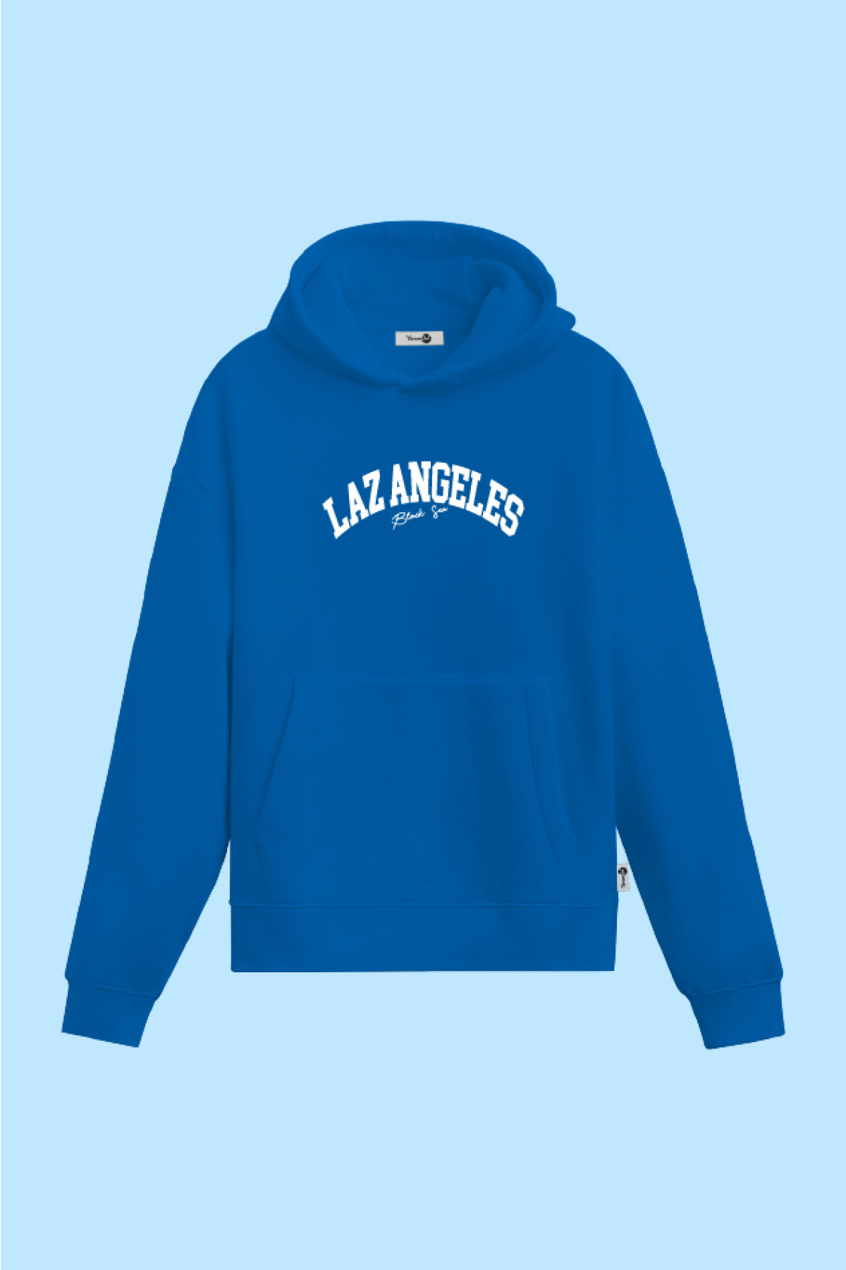 Laz Angeles Kapüşonlu Sweatshirt Mavi