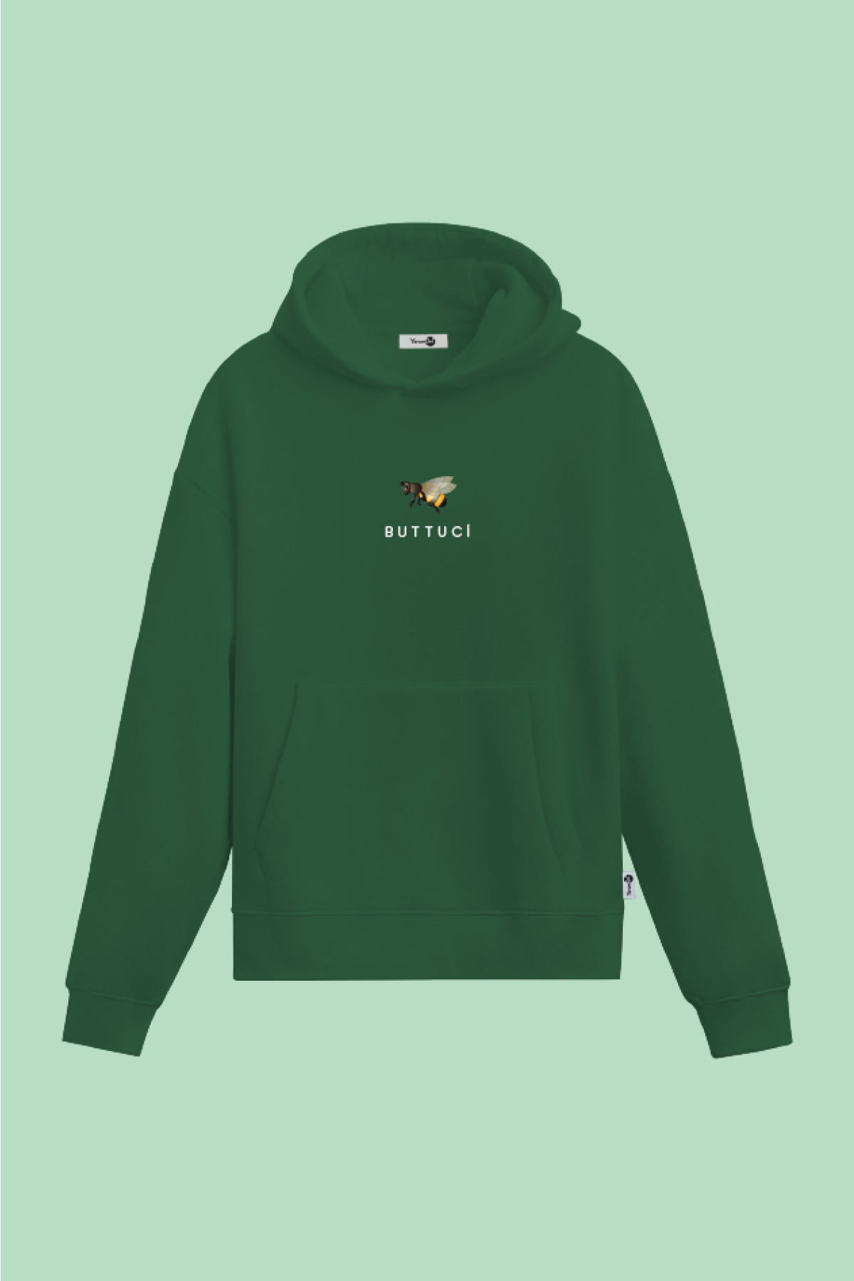 Buttuci Kapüşönlu Sweatshirt Yeşil