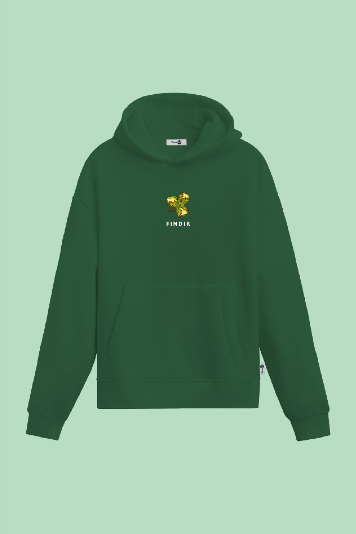 Fındık Kapöşönlu Sweatshirt Yeşil