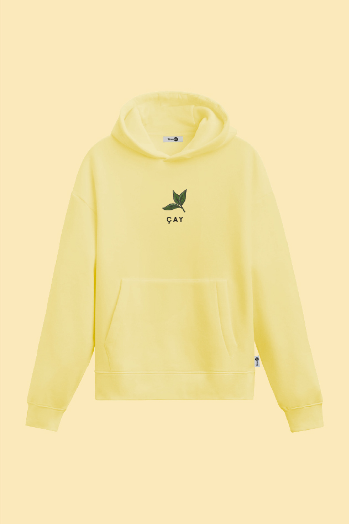 Çay Kapüşönlu Sweatshirt Sarı