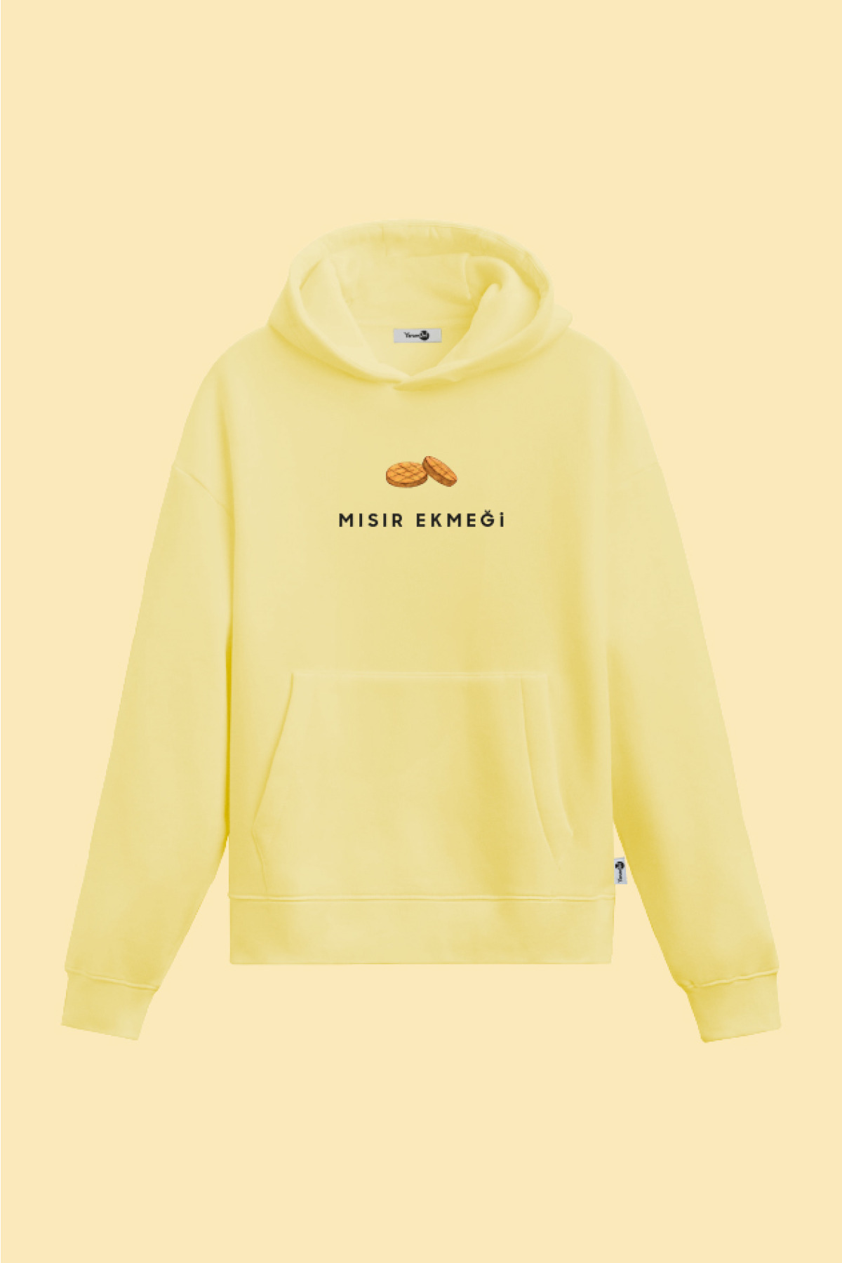 Mısır Ekmeği Kapüşönlu Sweatshirt Sarı