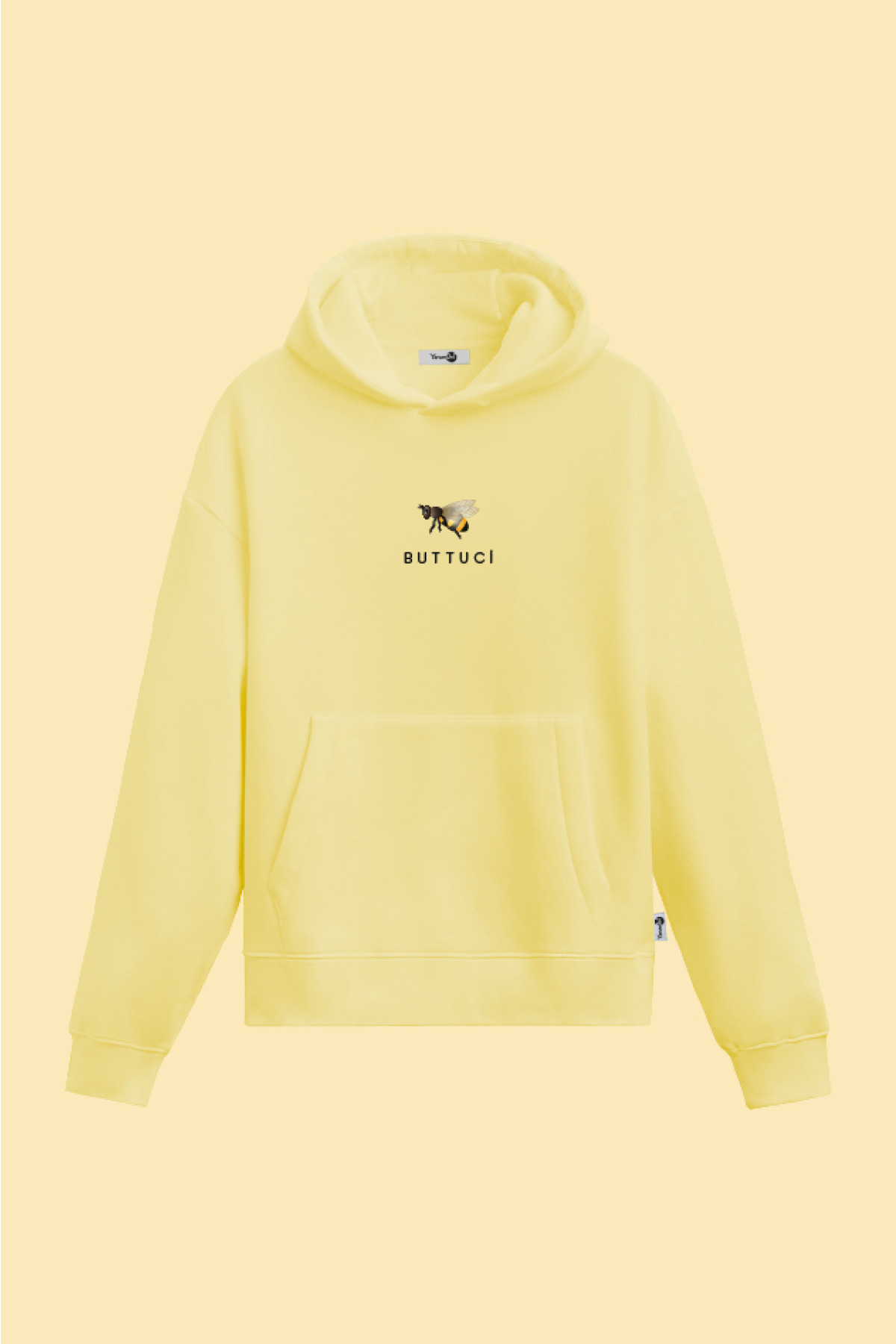 Buttuci Kapüşönlu Sweatshirt Sarı