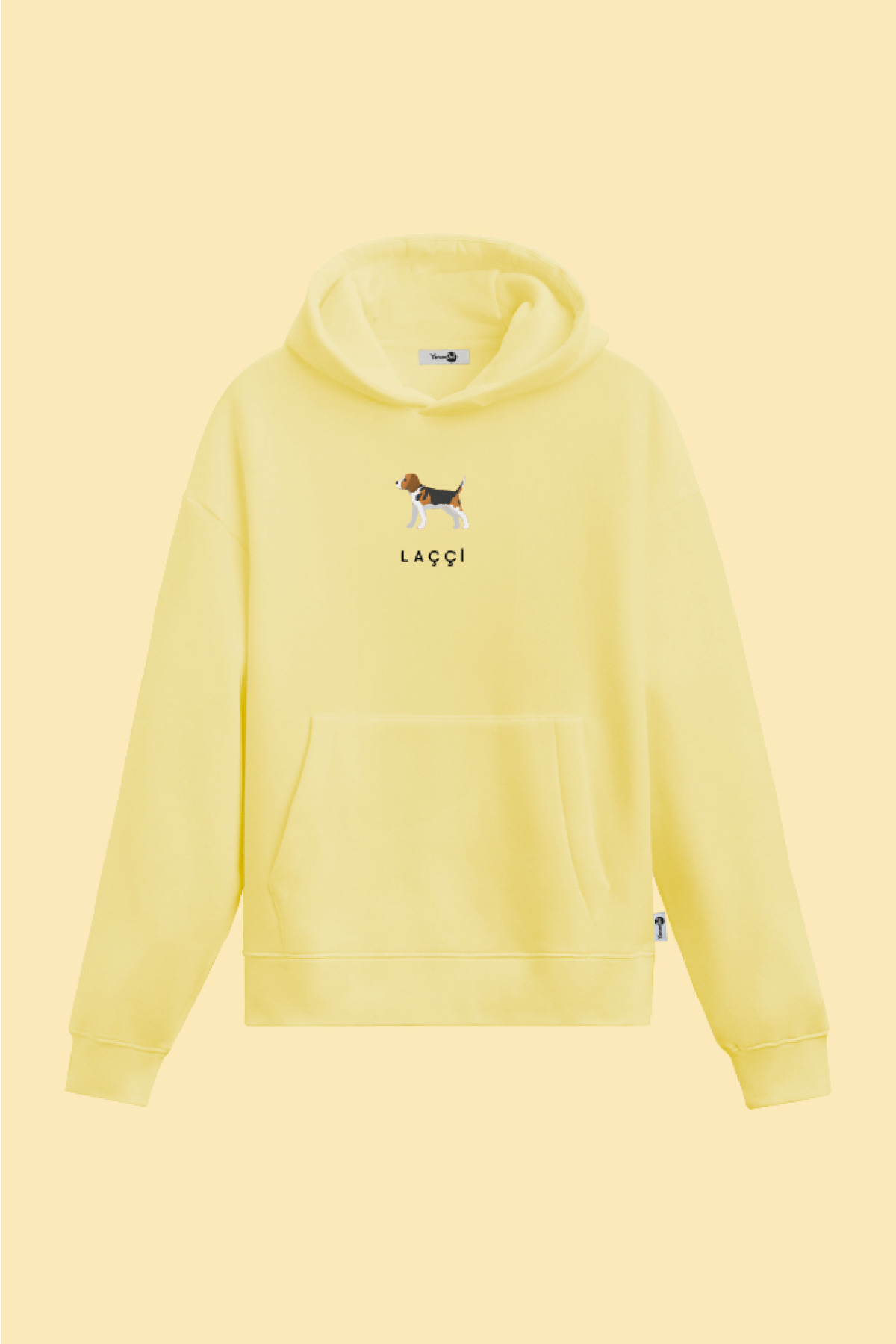 Laççi Kapüşönlu Sweatshirt Sarı