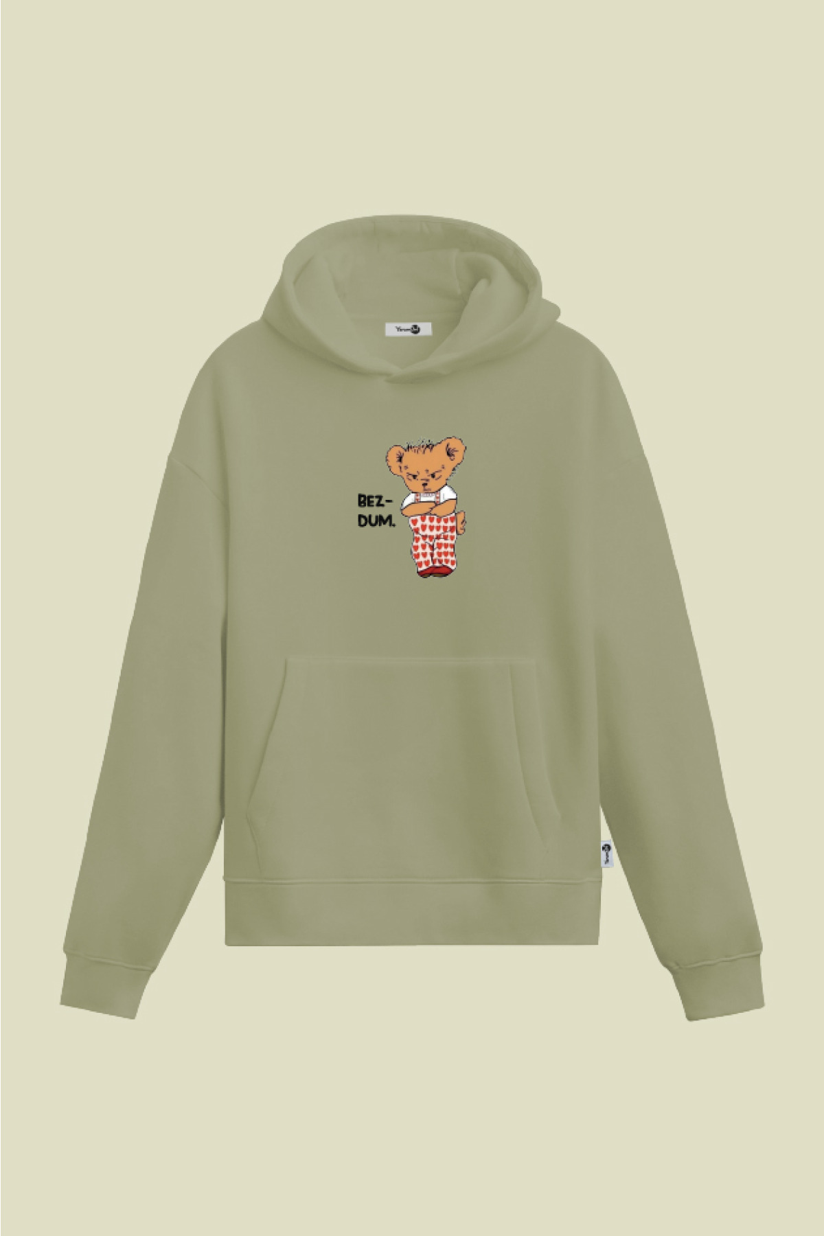 Teddy Bezdum Kapüşonlu Sweatshirt Mint