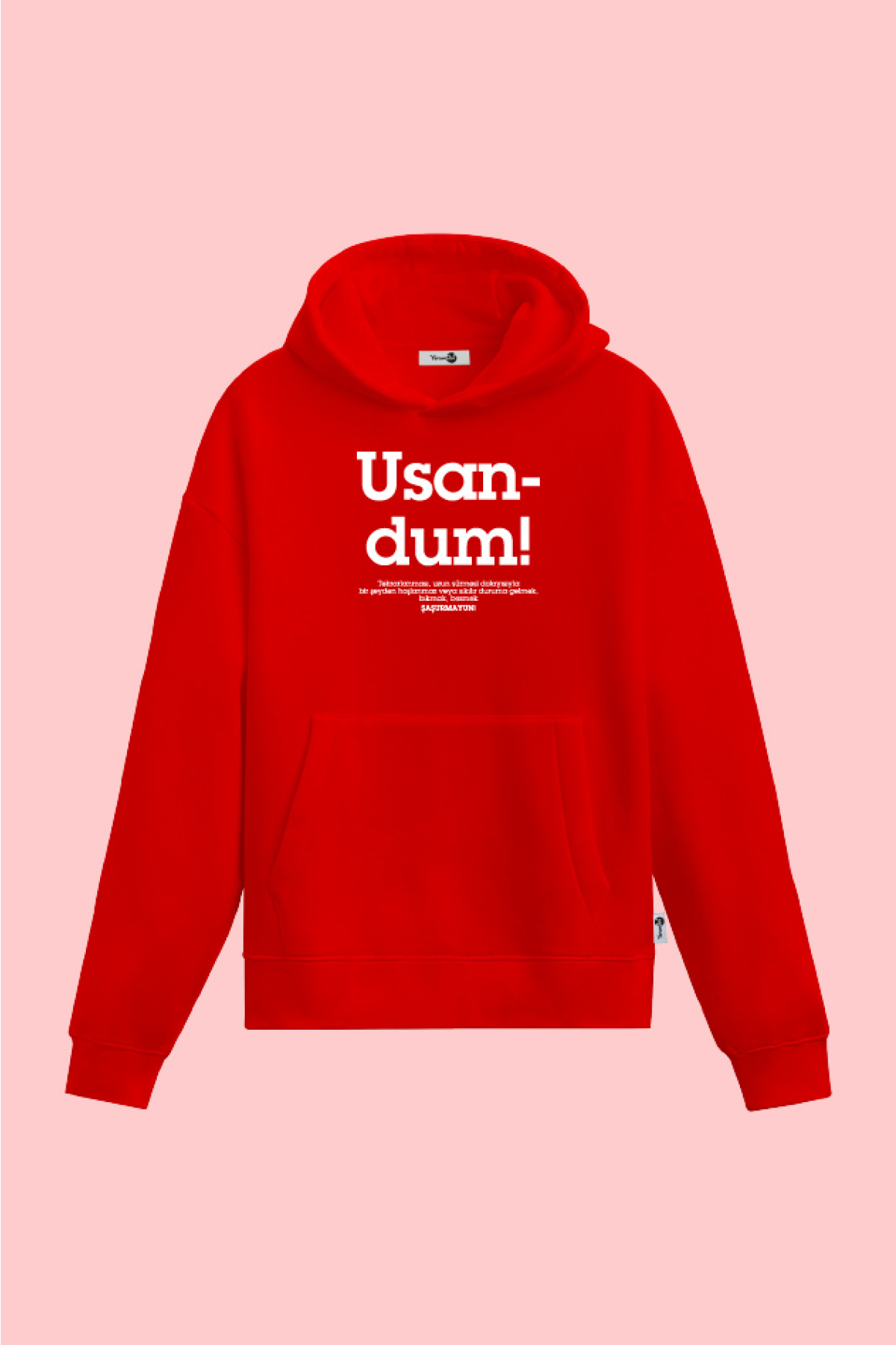 Usandum Kapüşonlu Sweatshirt Kırmızı