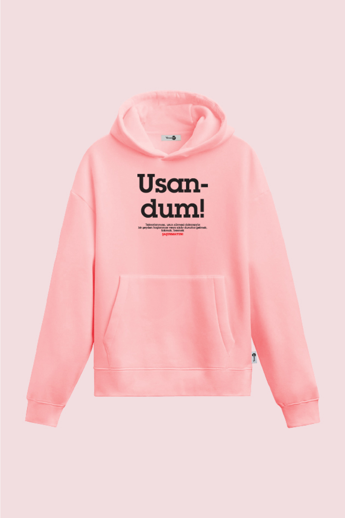 Usandum Kapüşonlu Sweatshirt Pembe