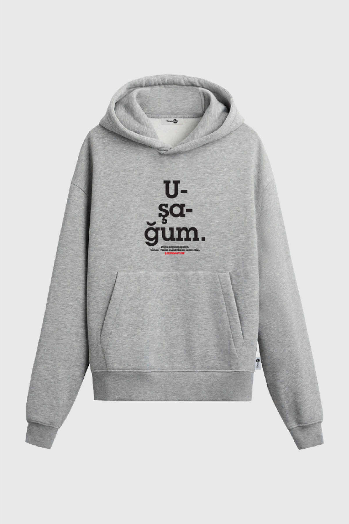 Uşağum Kapüşonlu Sweatshirt Gri