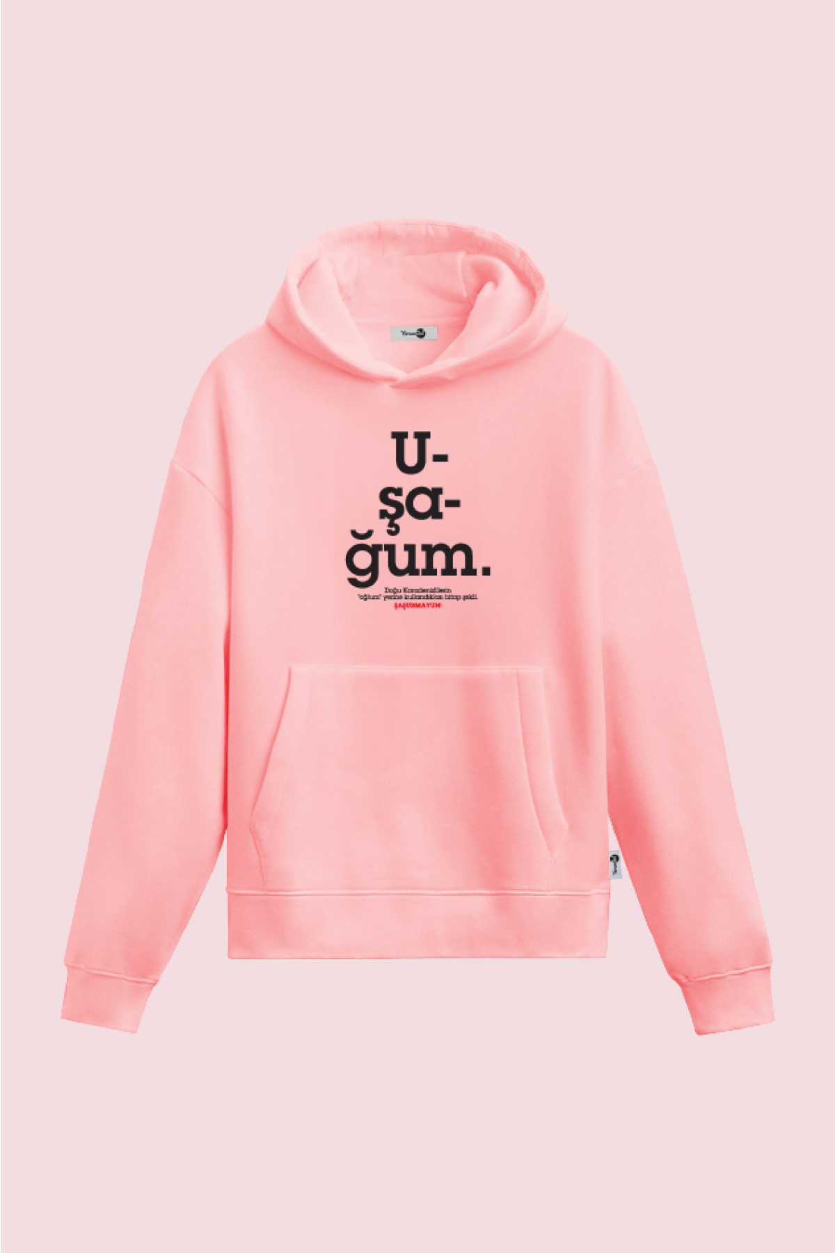 Uşağum Kapüşonlu Sweatshirt Pembe