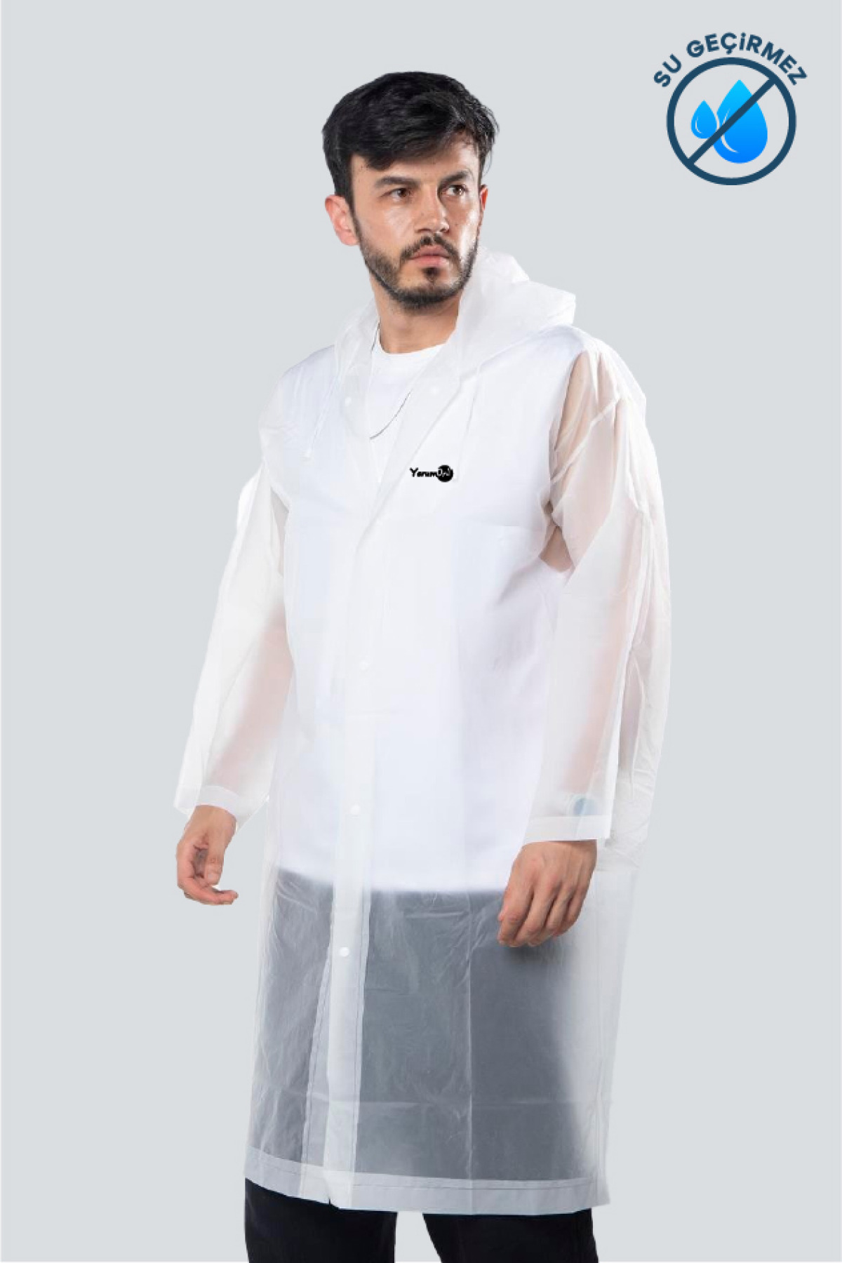 Yerumoni Yağmurluk Beyaz