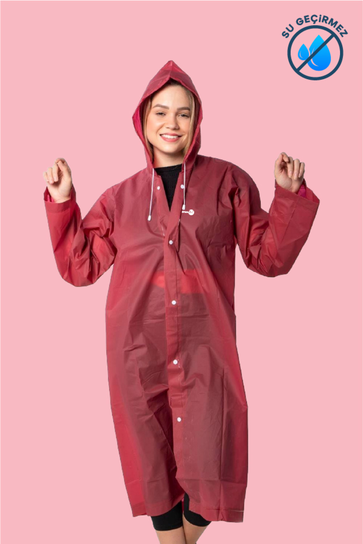 Yerumoni Yağmurluk Kırmızı
