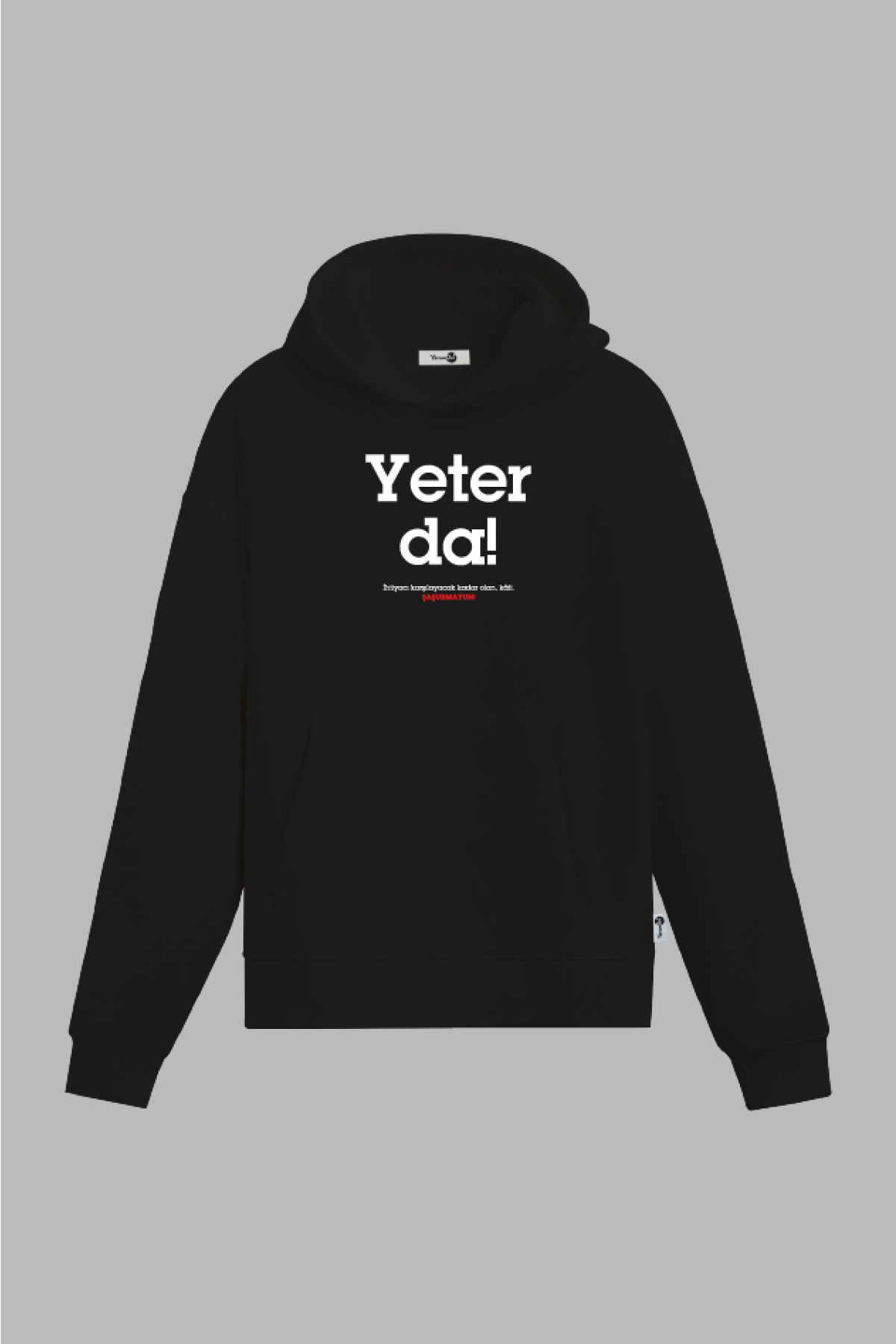 Yeter Da Kapüşonlu Sweatshirt Siyah