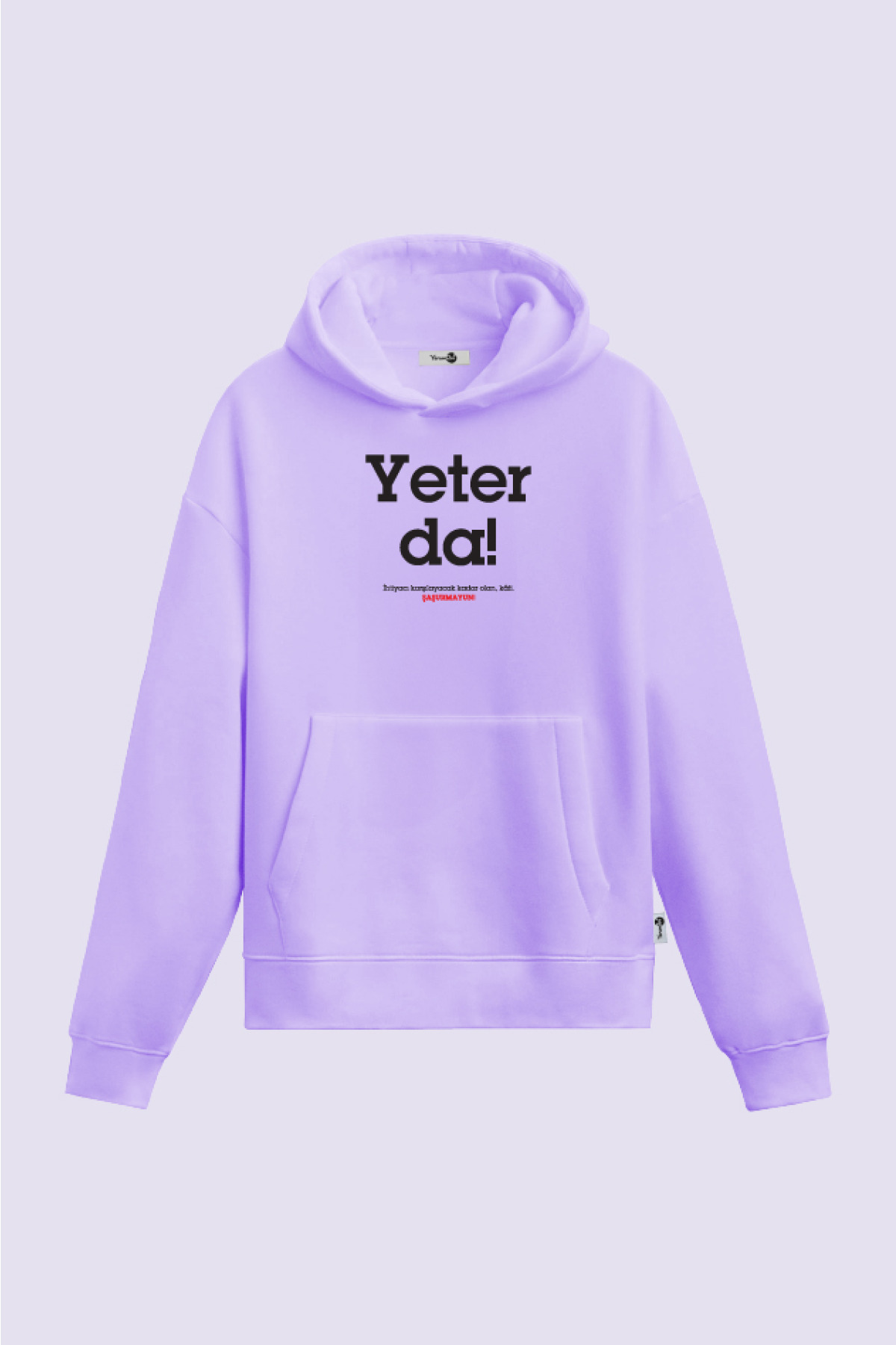 Yeter Da Kapüşonlu Sweatshirt Lila