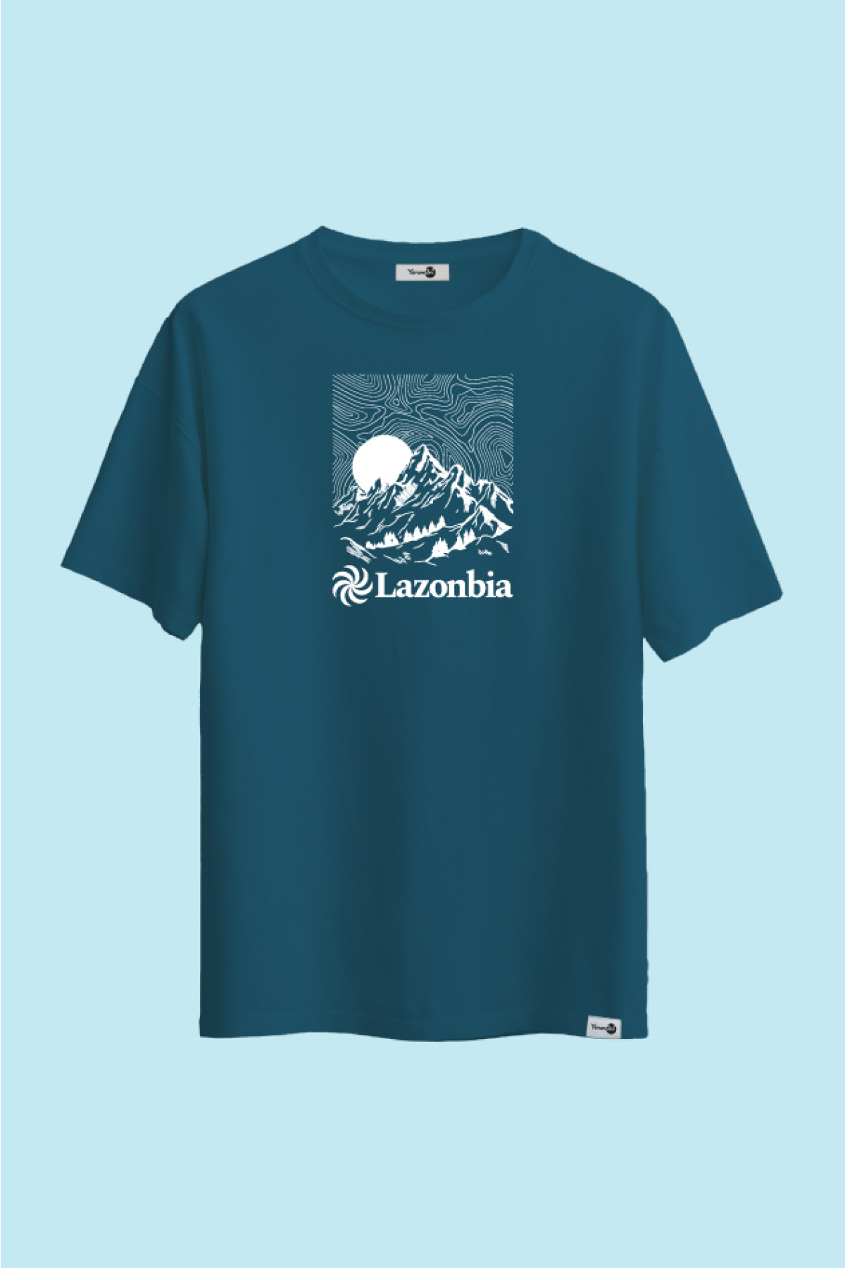 Lazonbia 4 Klasik Tshirt Petrol Mavi