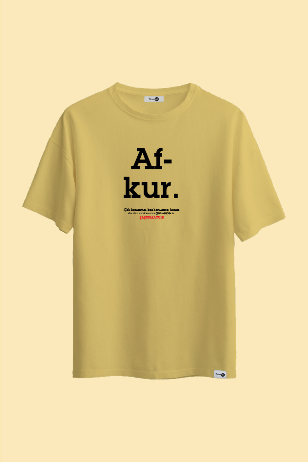 Afkur Klasik Tshirt Sarı