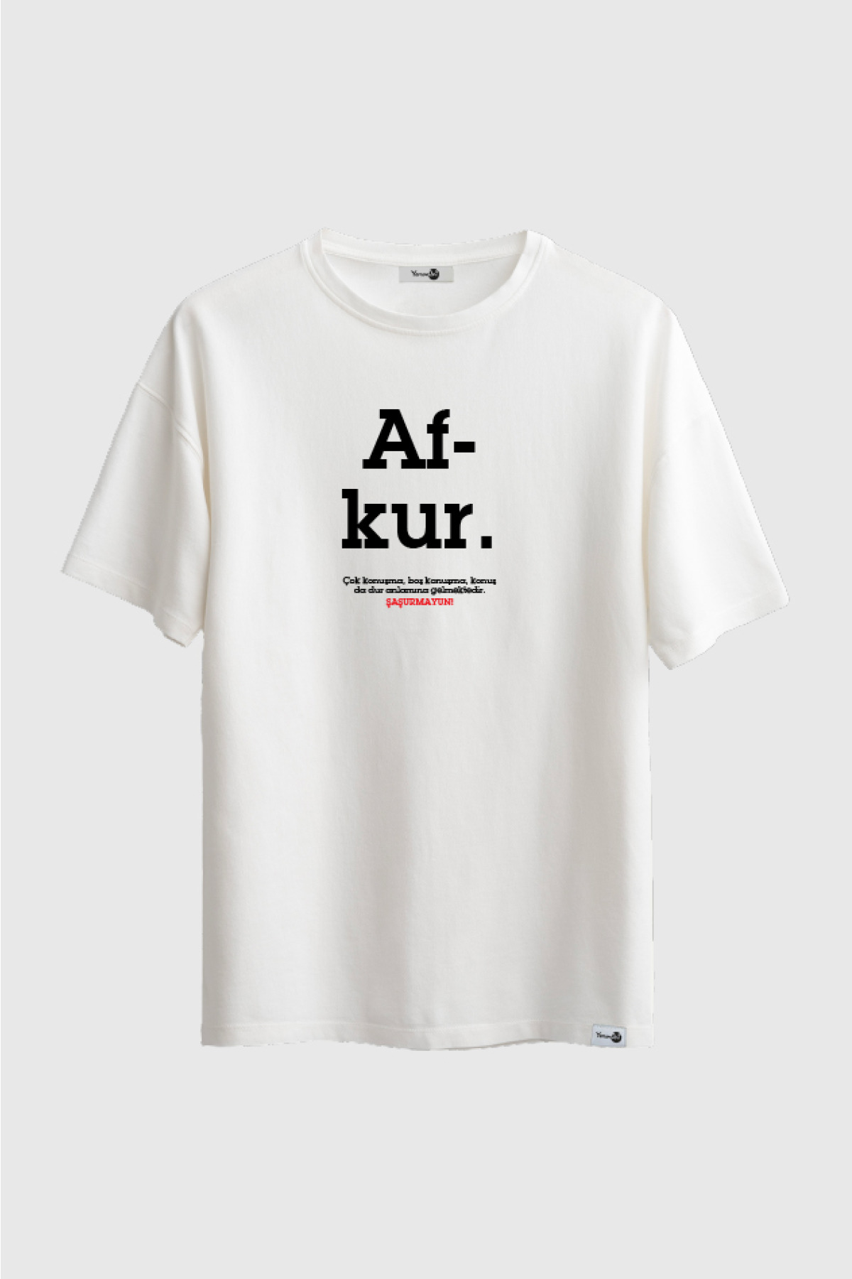 Afkur Klasik Tshirt Beyaz