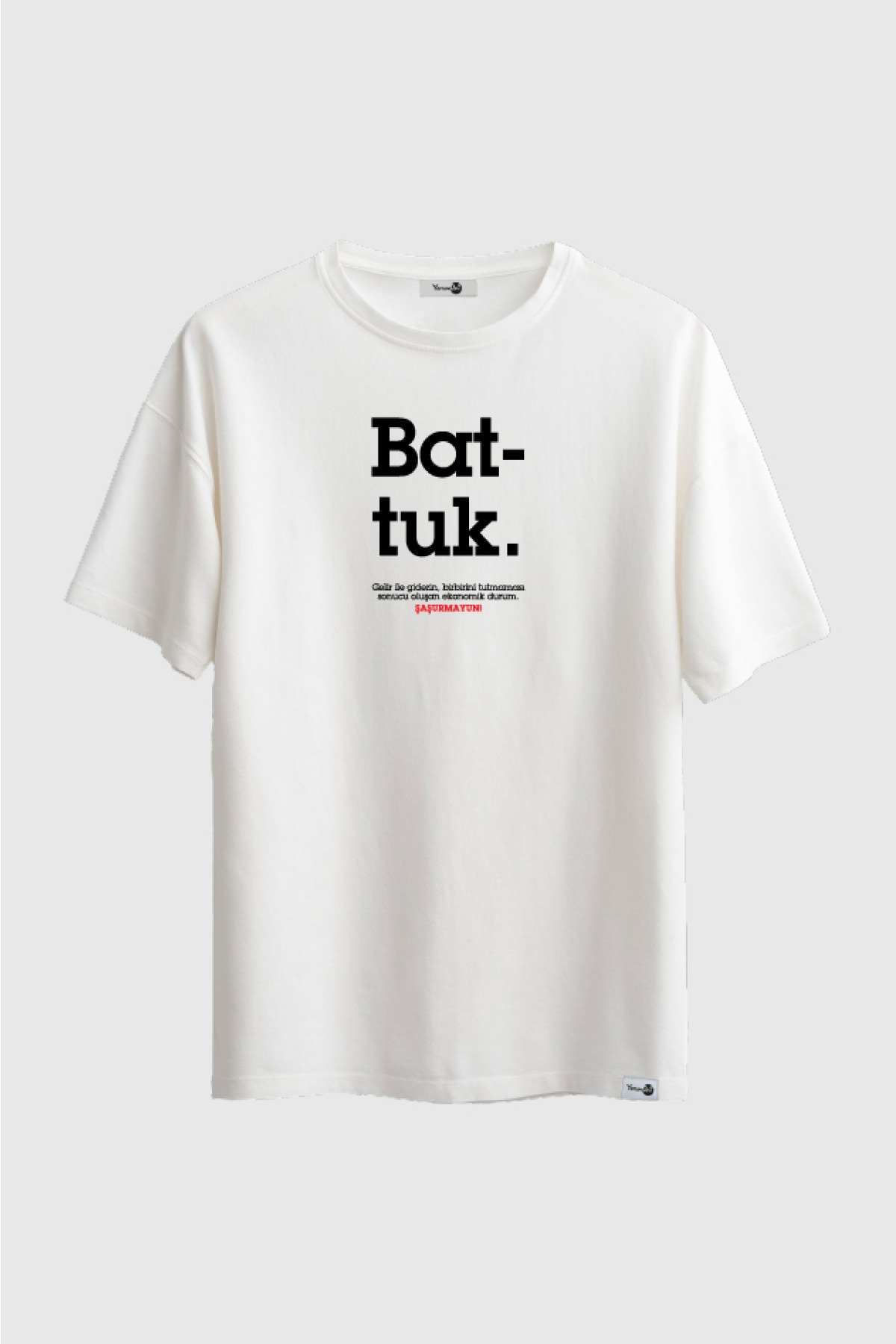 Battuk Klasik Tshirt Beyaz