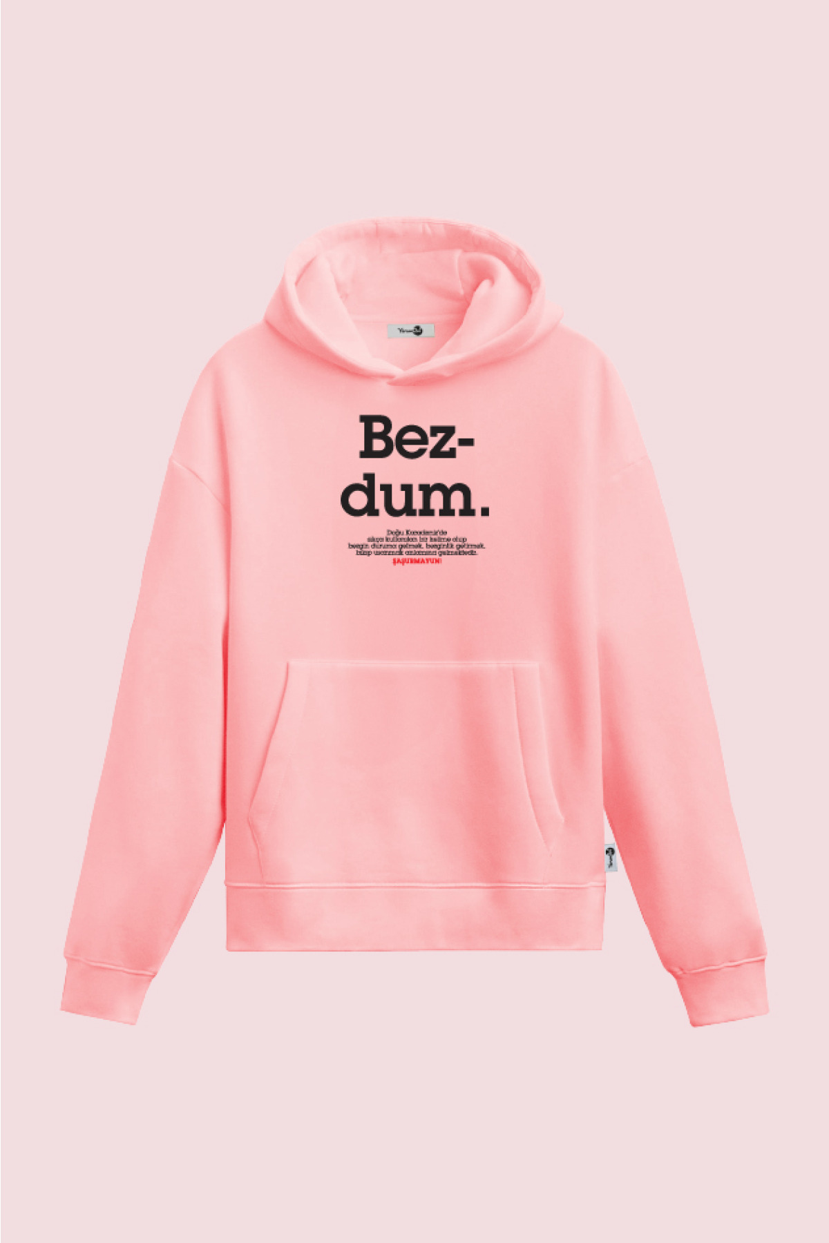 Bezdum Kapüşonlu Sweatshirt Pembe
