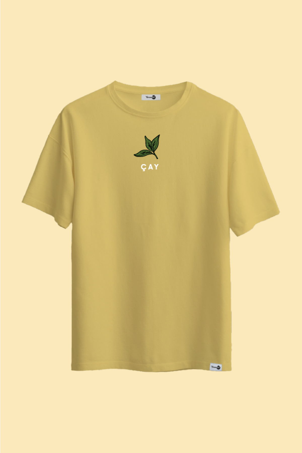 Çay Klasik Tshirt Sarı