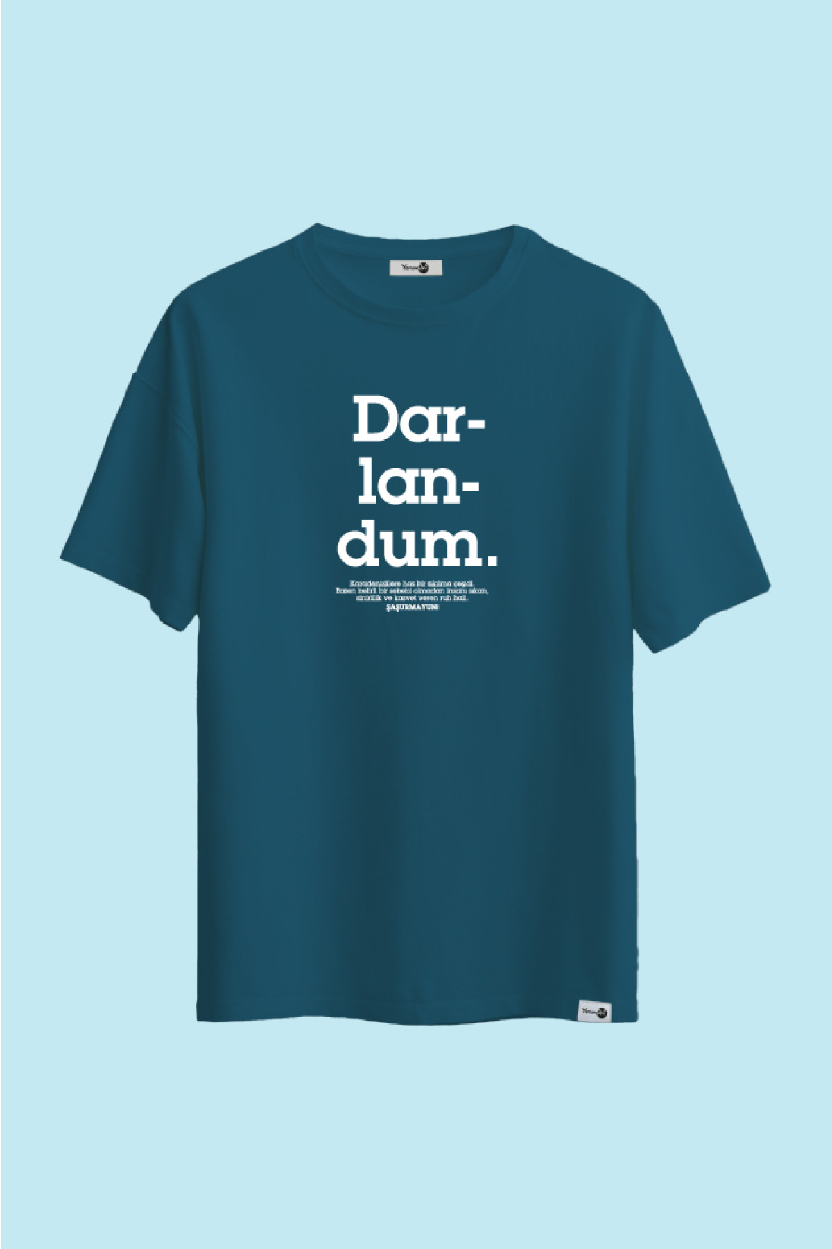 Darlandum Klasik Tshirt Petrol Mavisi
