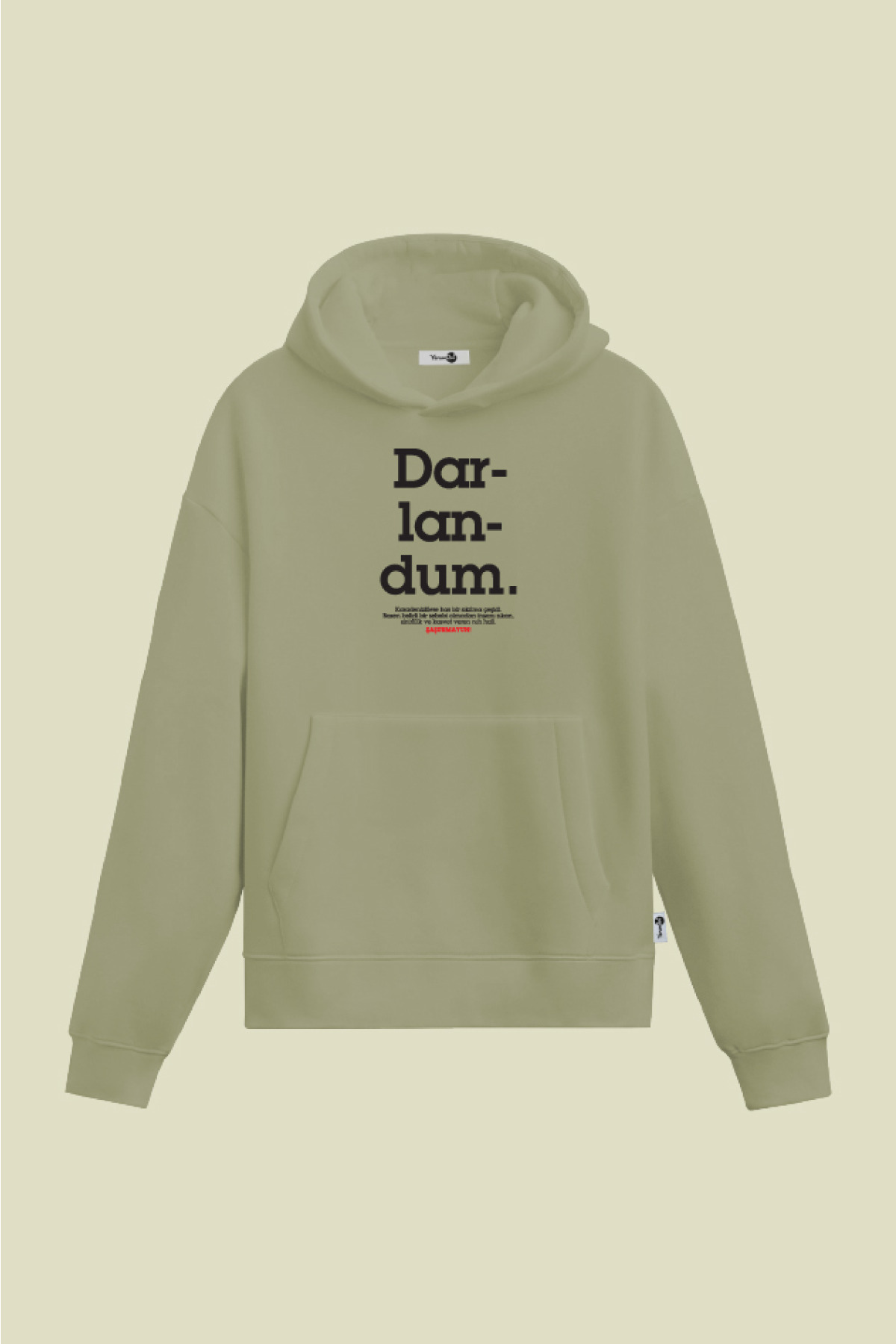Darlandum kapüşonlu Sweatshirt Mint Yeşil