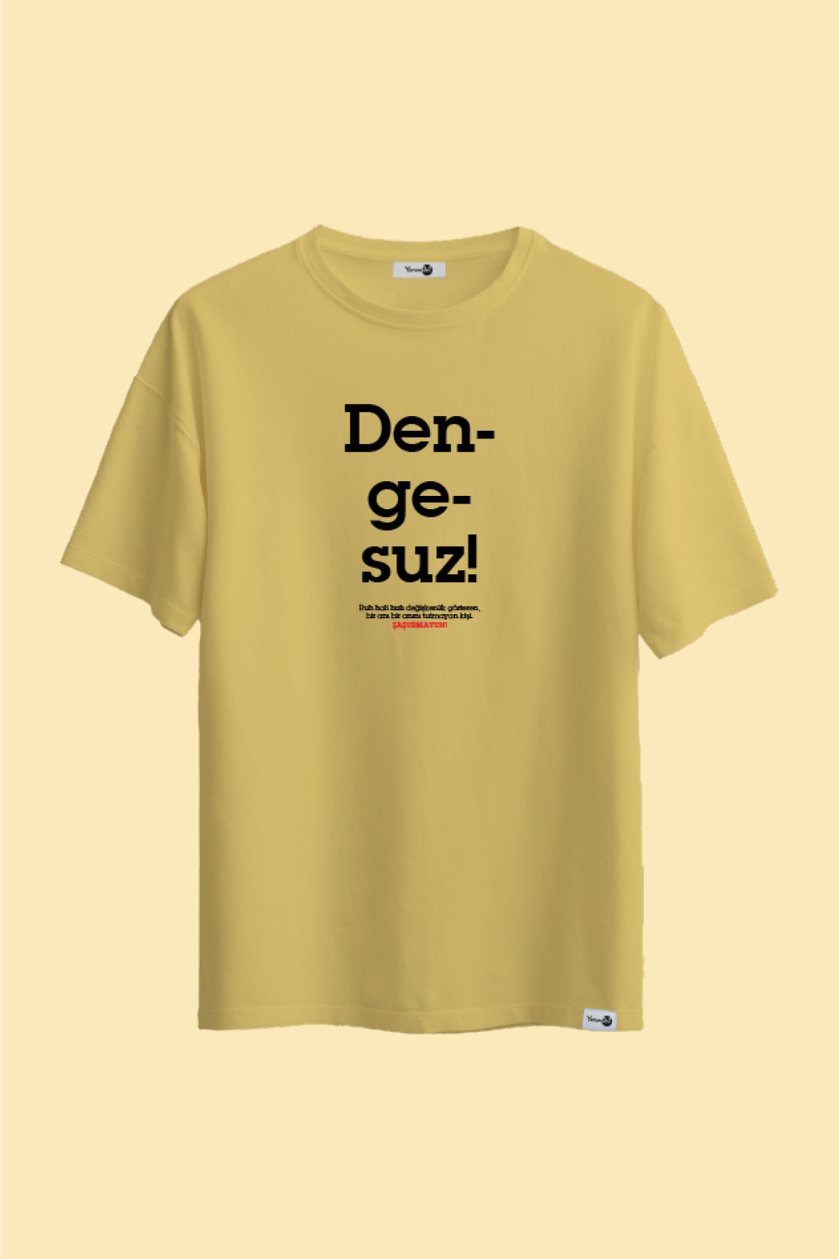 Dengesuz Klasik Tshirt Sarı