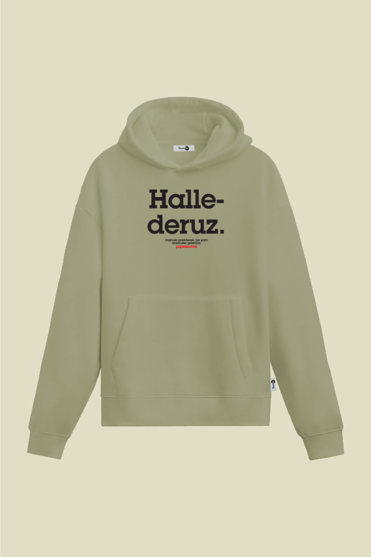 Hallederuz Kapüşonlu Sweatshirt Mint Yeşil