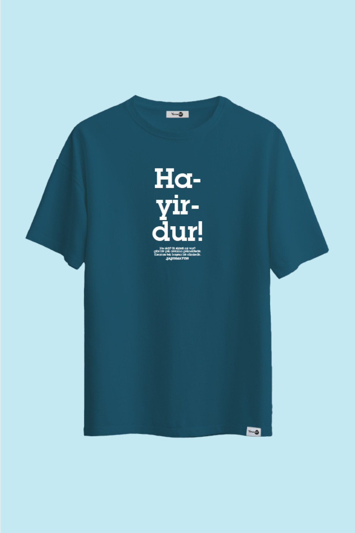 Hayirdur Klasik Tshirt Petrol Mavi