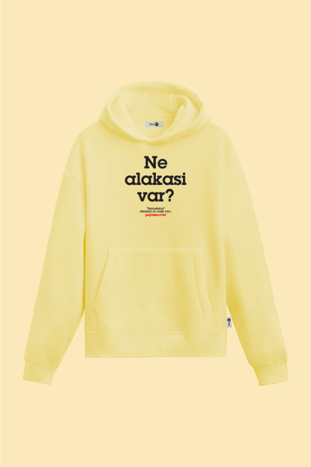 Ne Alakasi Var Kapüşonlu Sweatshirt Sarı