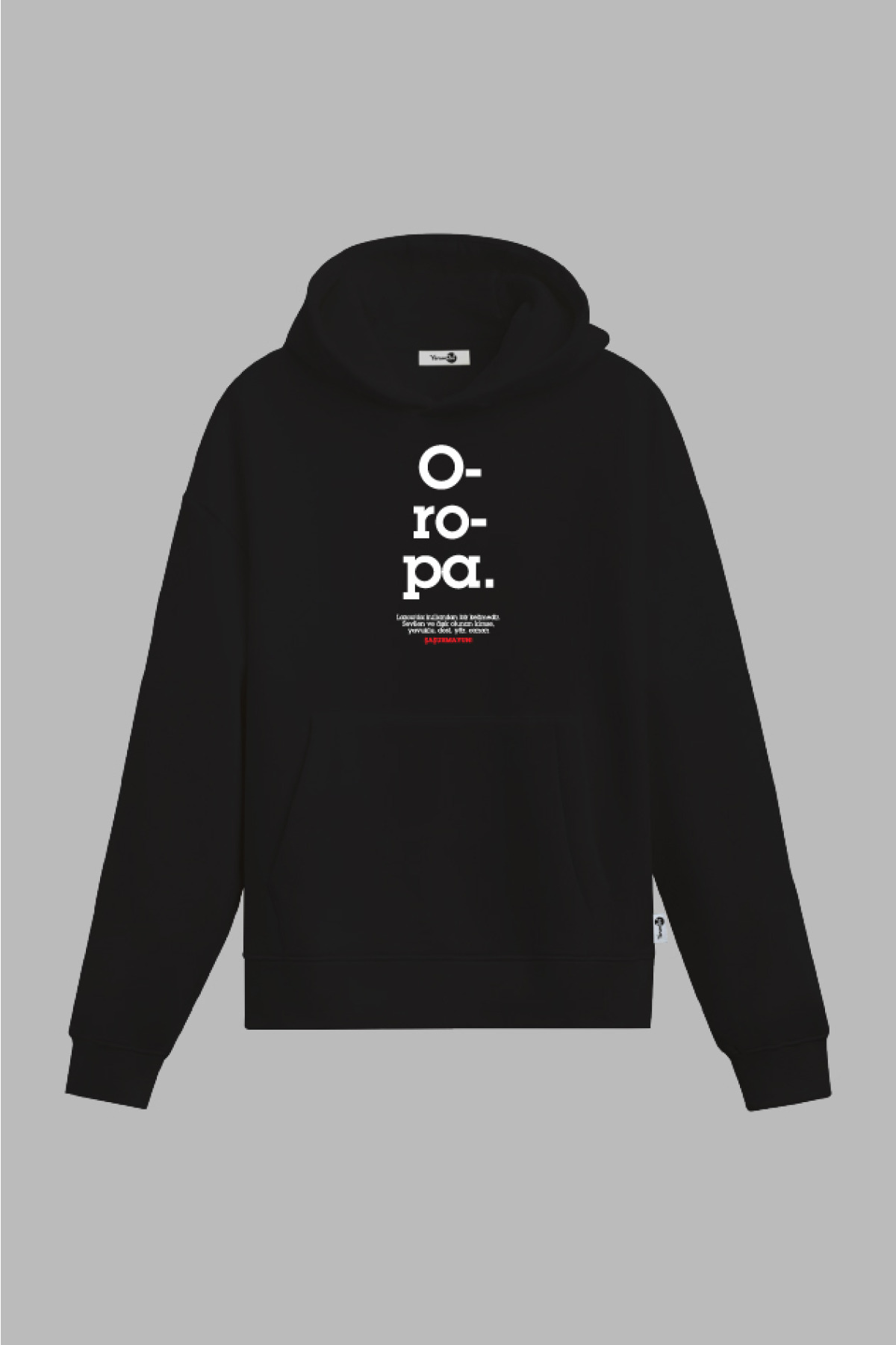 Oropa Kapüşonlu Sweatshirt Siyah