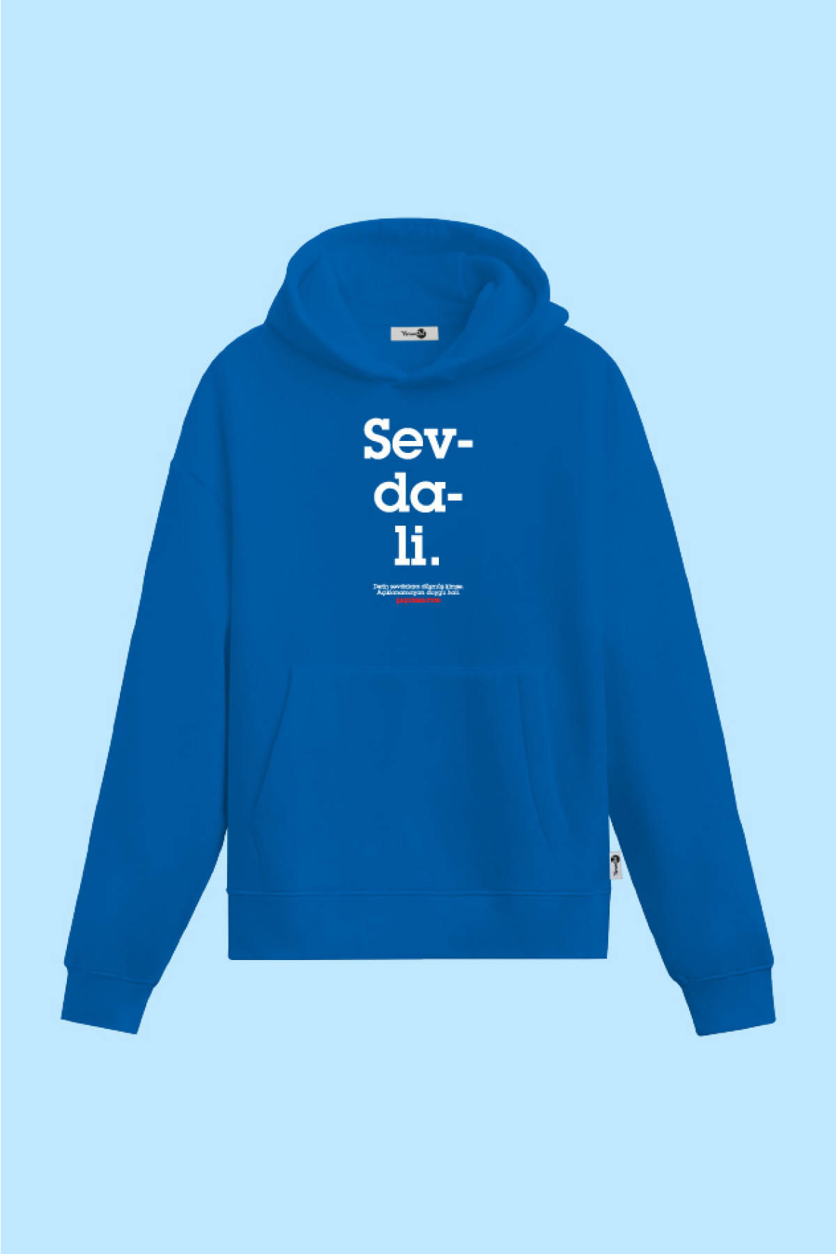 Sevdali Kapüşonlu Sweatshirt Mavi