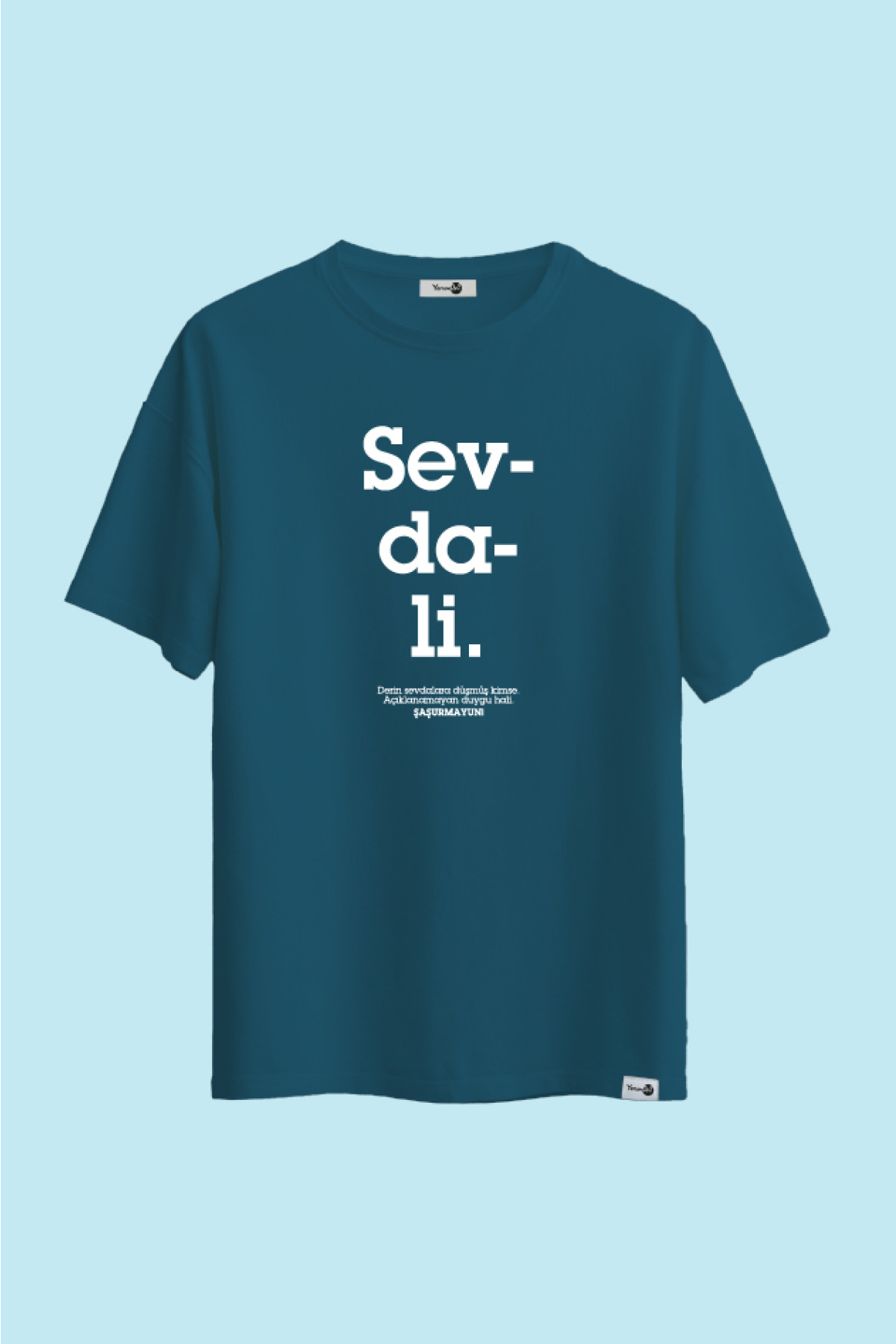 Sevdali Klasik Tshirt Petrol Mavi