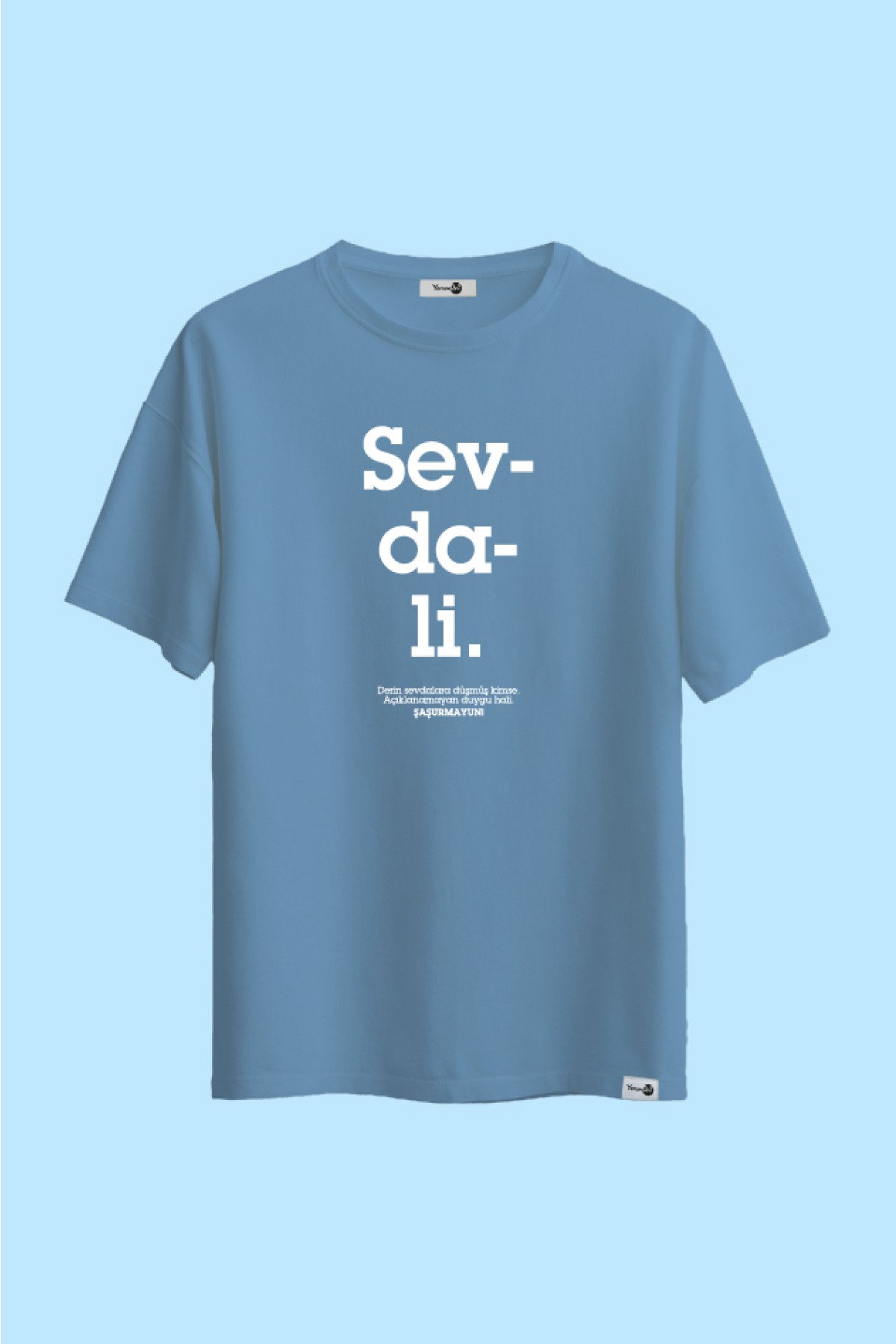 Sevdali Klasik Tshirt Mavi