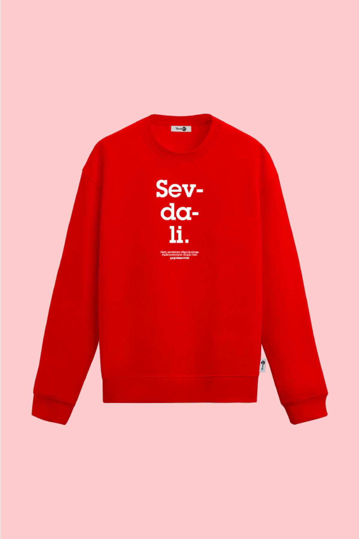 Sevdali Sweatshirt Kırmızı