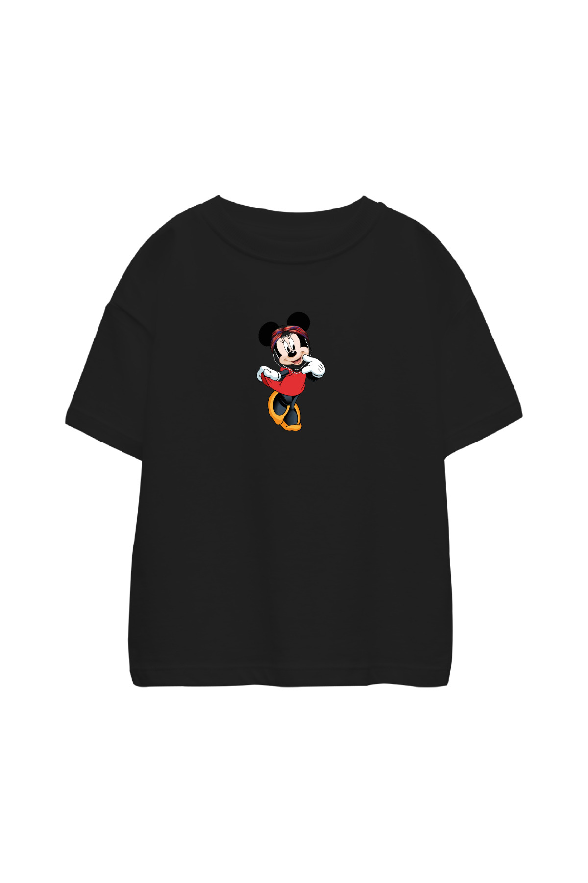 Minnie Mouse Çocuk Tshirt Siyah