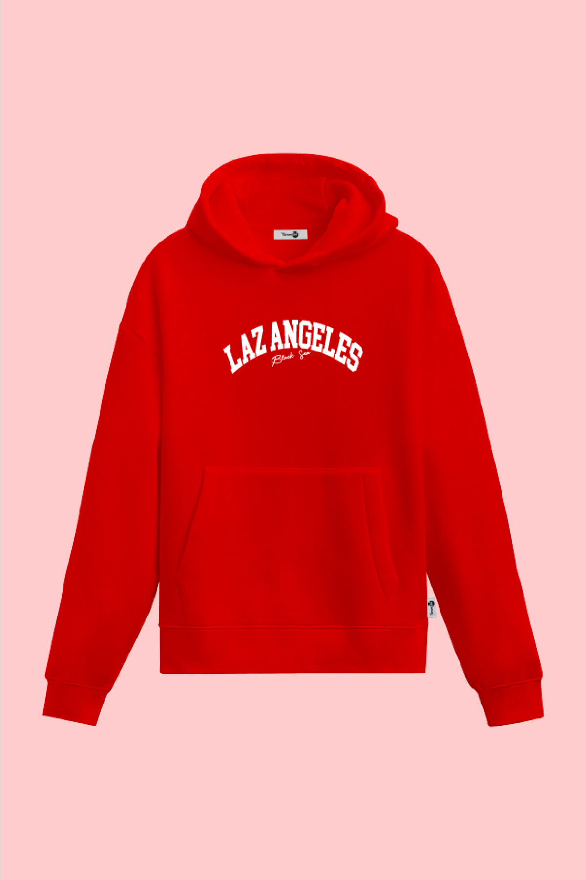 Laz Angeles Kapüşonlu Sweatshirt Kırmızı