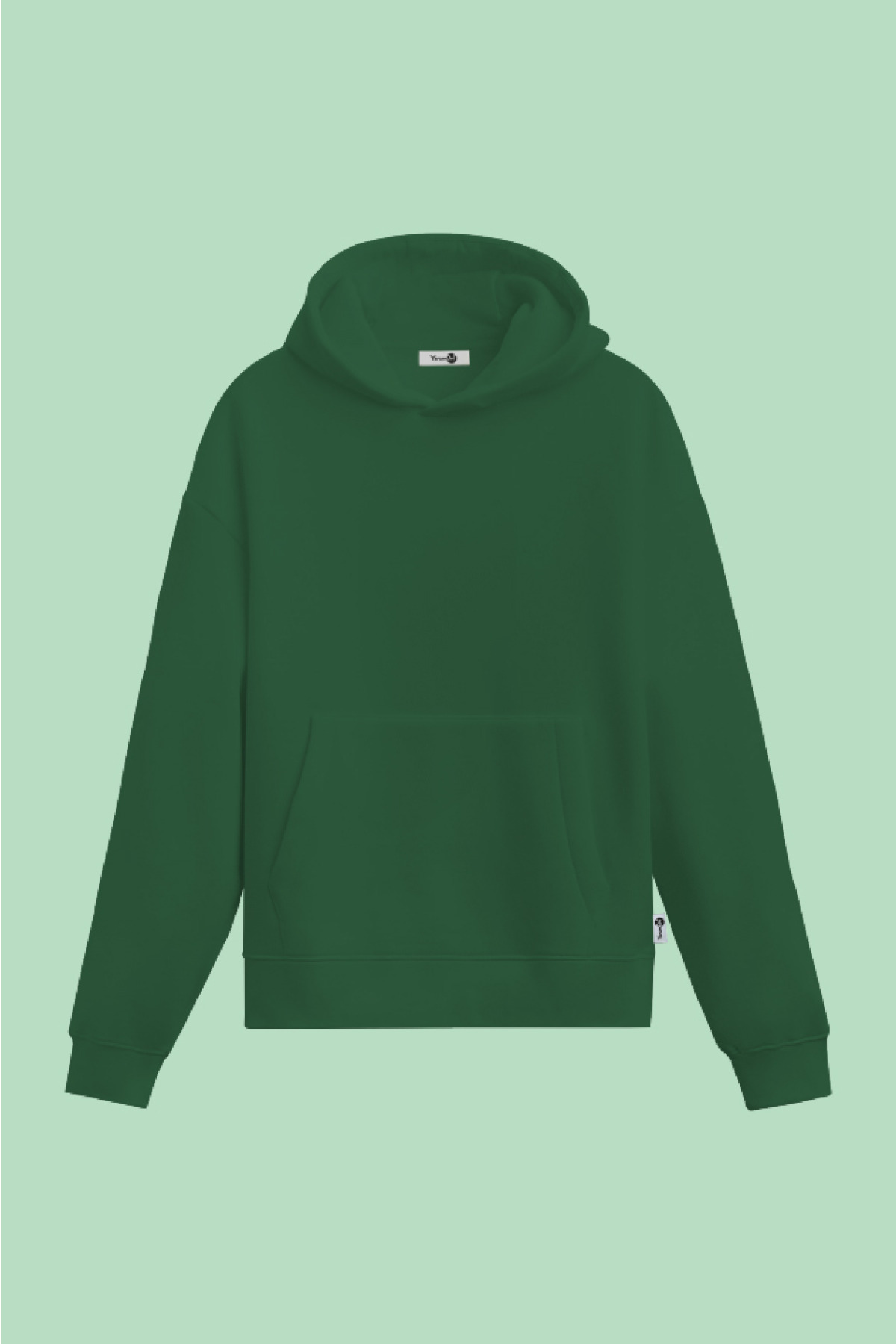 Teddy Bezdum Kapüşonlu Sweatshirt Yeşil