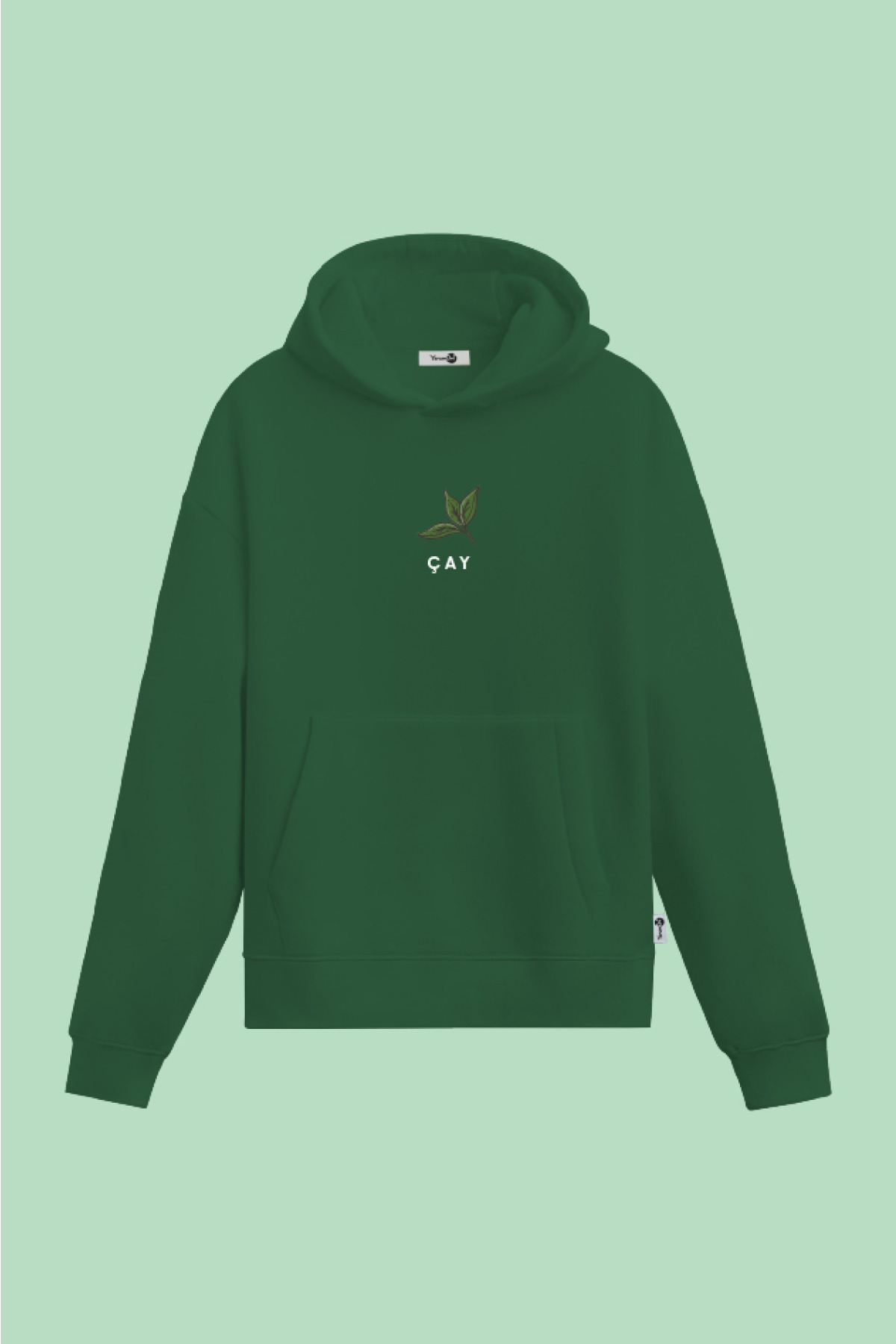 Çay Kapüşönlu Sweatshirt Yeşil