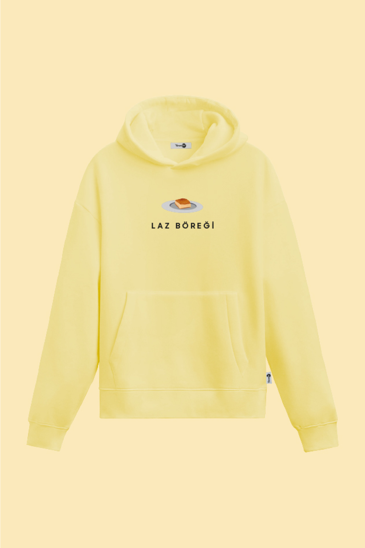 Laz Böreği Kapüşönlu Sweatshirt Sarı